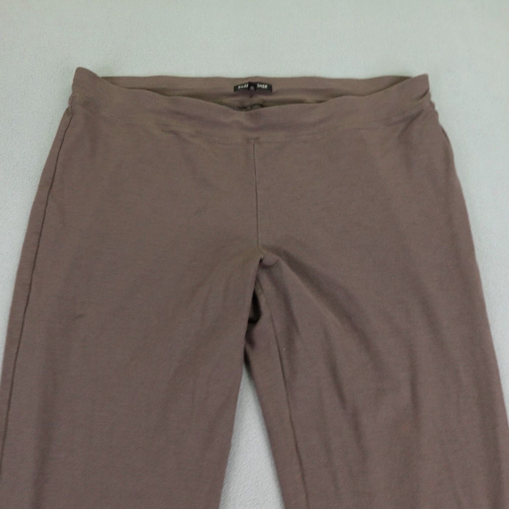 Eileen Fisher VINTAGE Eileen Fisher Pants Womens Large Brown Bootcut Casual Knit Stretchy Slacks Size 34" / US 12 / IT 48 - 2 Thumbnail