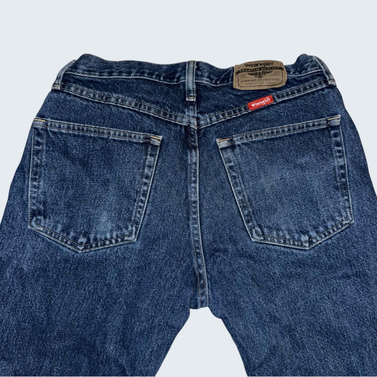 Wrangler Wrangler Mens Regular Fit Jeans 32x30 Dark Wash Denim Size US 32 / EU 48 - 4 Thumbnail