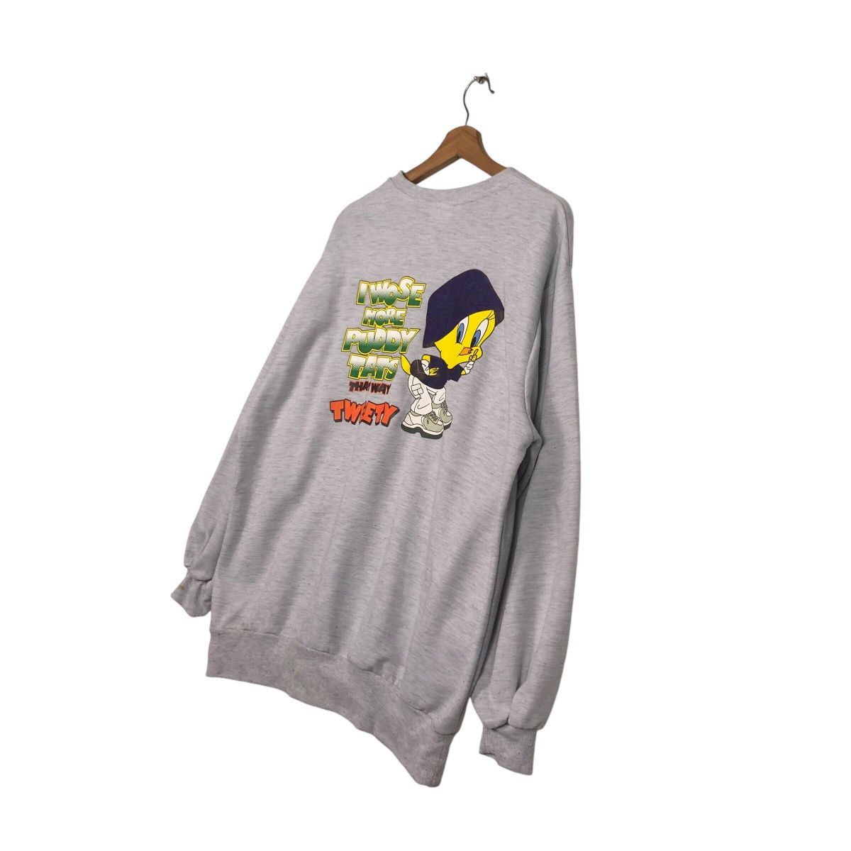 Japanese Brand 📌Vintage Sweatshirt Tweety Looney Tunes Cartoon Big Logo Size US L / EU 52-54 / 3 - 11 Thumbnail