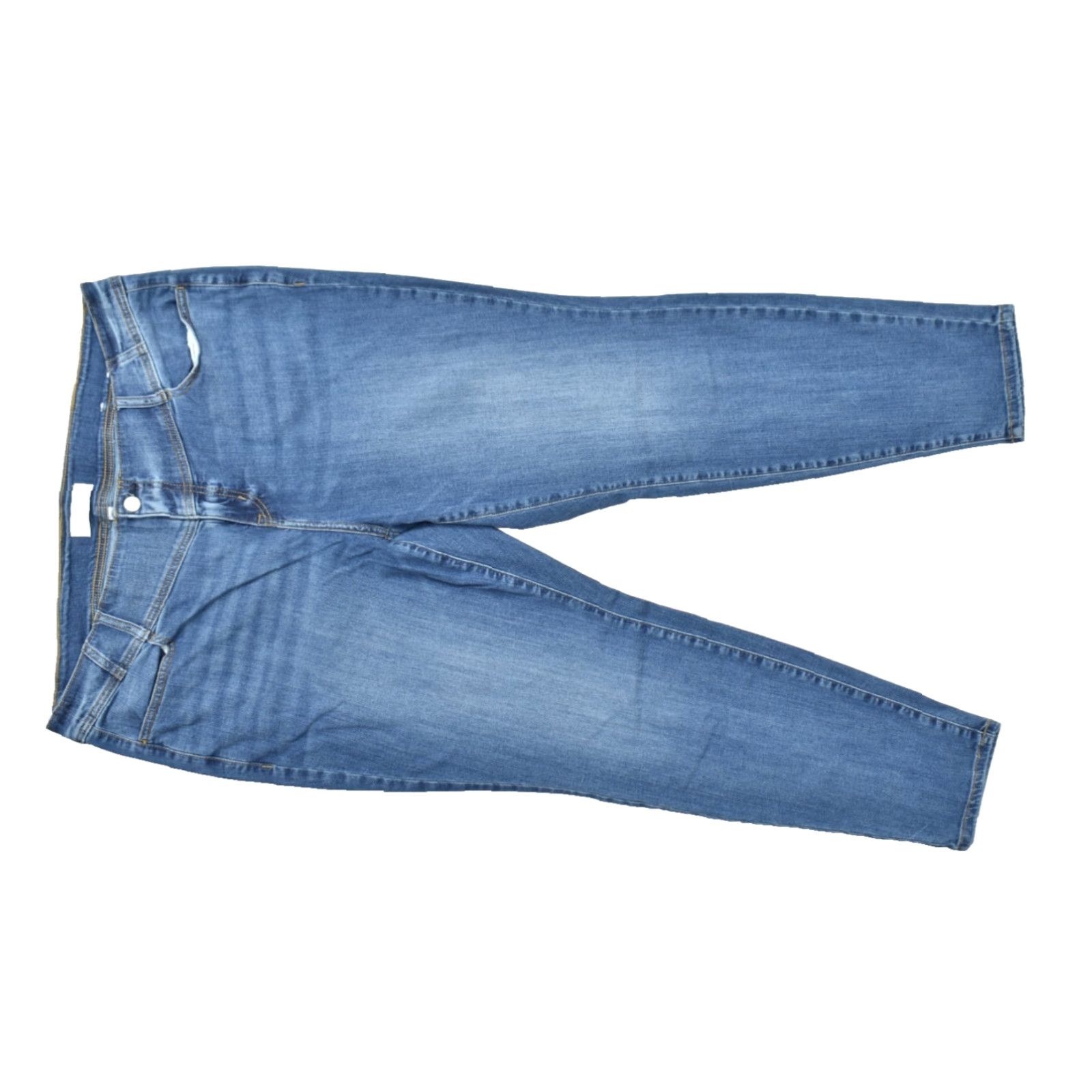 Vintage Lane Bryant Signature Fit Flex Magic Waistband High-Rise Jegging Size 20 Blue Denim Cotton Blend Stretch 5-Pocket Woman Plus Jeans Size 42" / US 20 - 2 Thumbnail