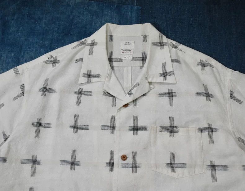 Visvim Visvim22ss Wallis Kasuri Cross Short Sleeve Shirt 2504-Next Size US L / EU 52-54 / 3 - 5 Thumbnail