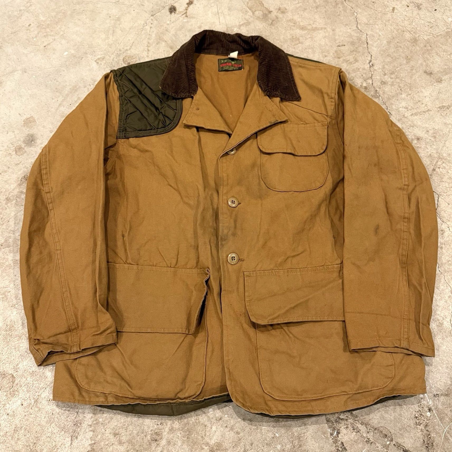 Vintage VINTAGE Field & Stream Jacket Corduroy Collar Outdoor Hunting Mens XL Overcoat Size US XL / EU 56 / 4 - 2 Thumbnail