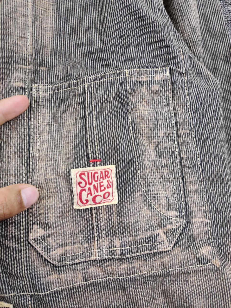 Sugar Cane Vintage Sugar Cane Stripe Denim Chore Jacket Size US M / EU 48-50 / 2 - 4 Thumbnail