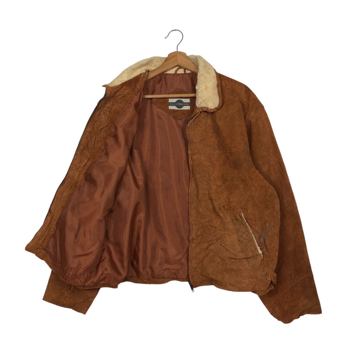 Japanese Brand 📌Vtg Biker Leather Jacket Out Brook Fur Collar Issey Miyake Size US L / EU 52-54 / 3 - 12 Thumbnail