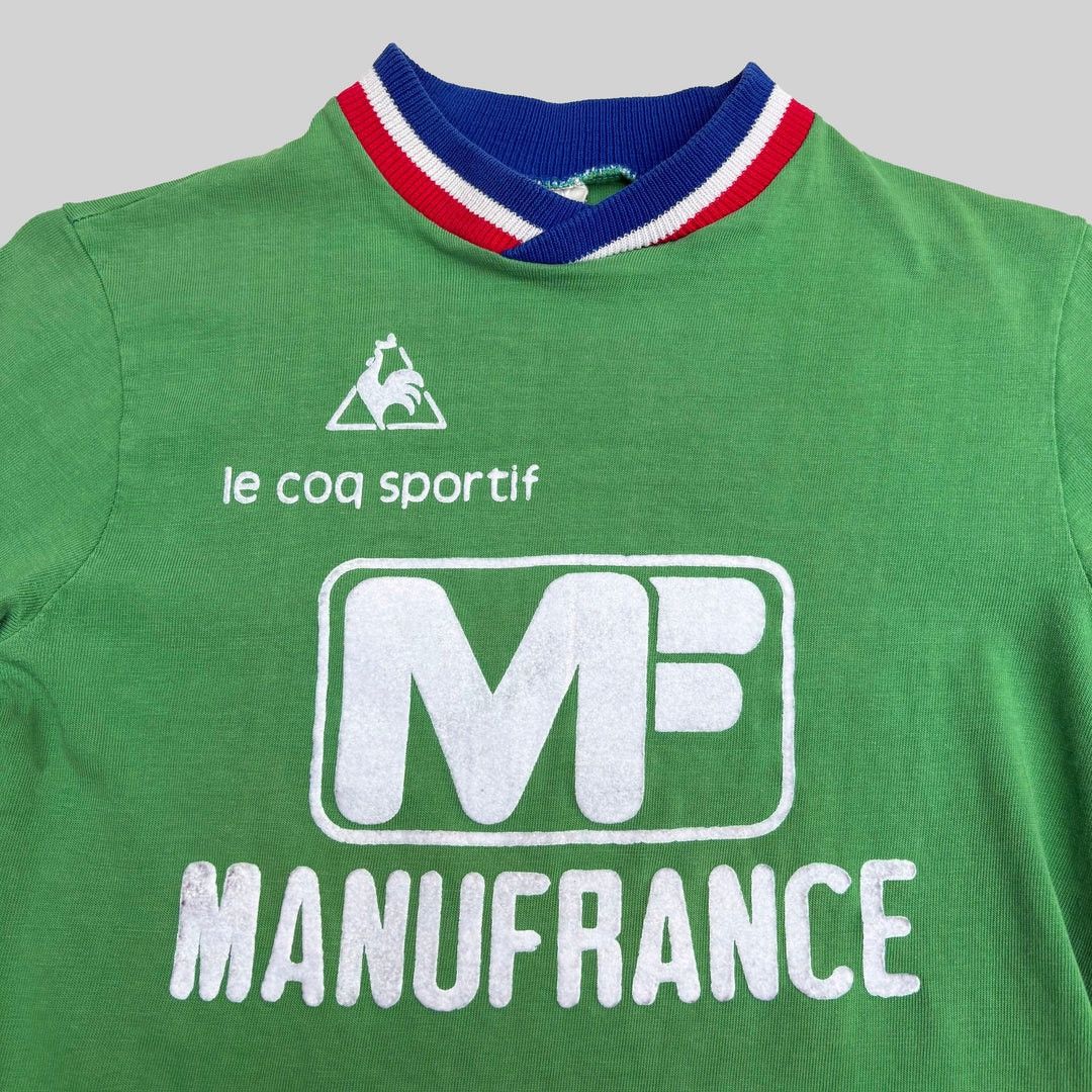 Le Coq Sportif ASSE Saint Etienne 1975 78 70s Vintage Coq Sportif Jersey Size US S / EU 44-46 / 1 - 2 Thumbnail