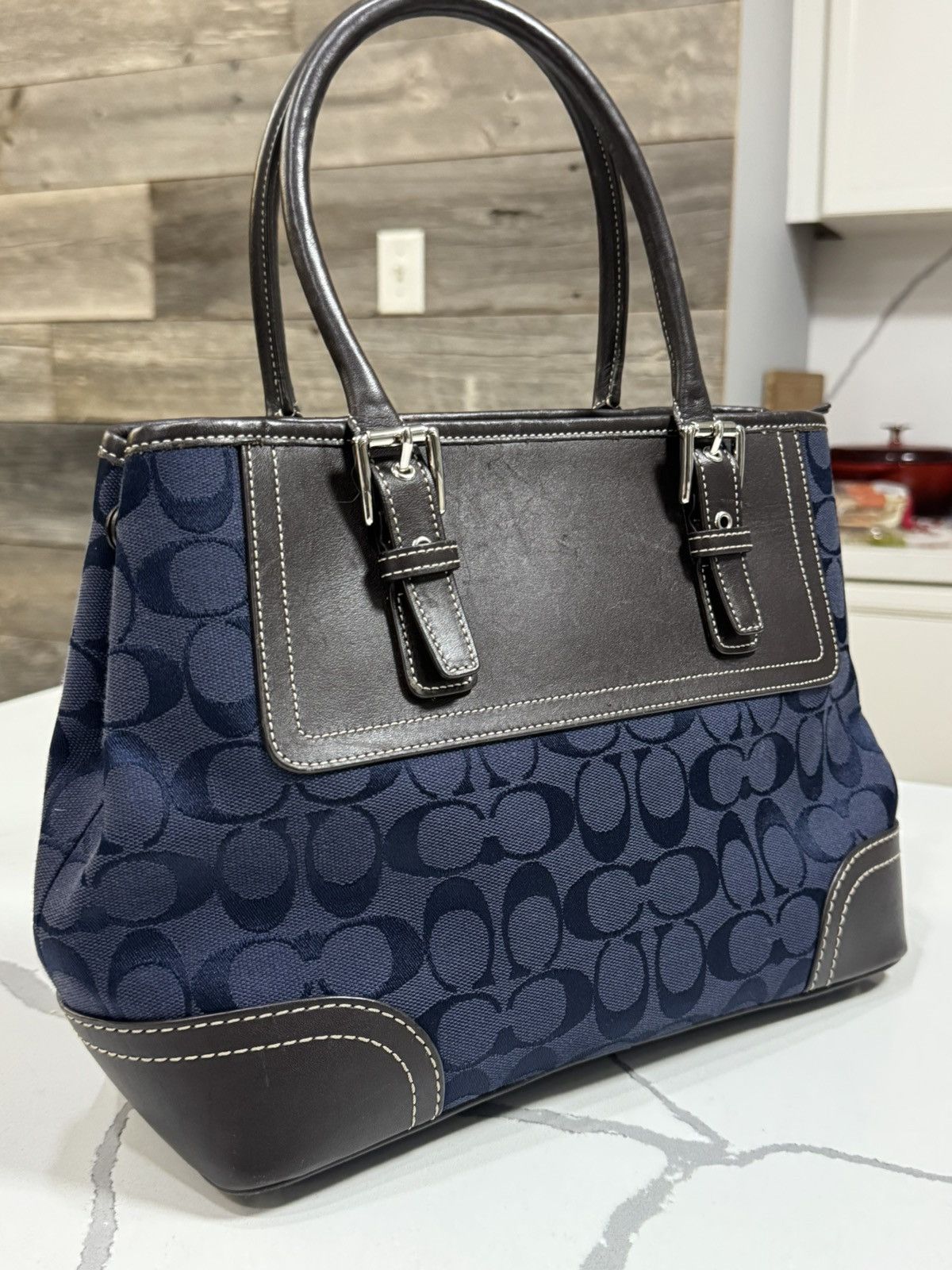 Coach Coach Vintage 2007 Hampton Signature Canvas Satchel Bag Size ONE SIZE - 4 Thumbnail
