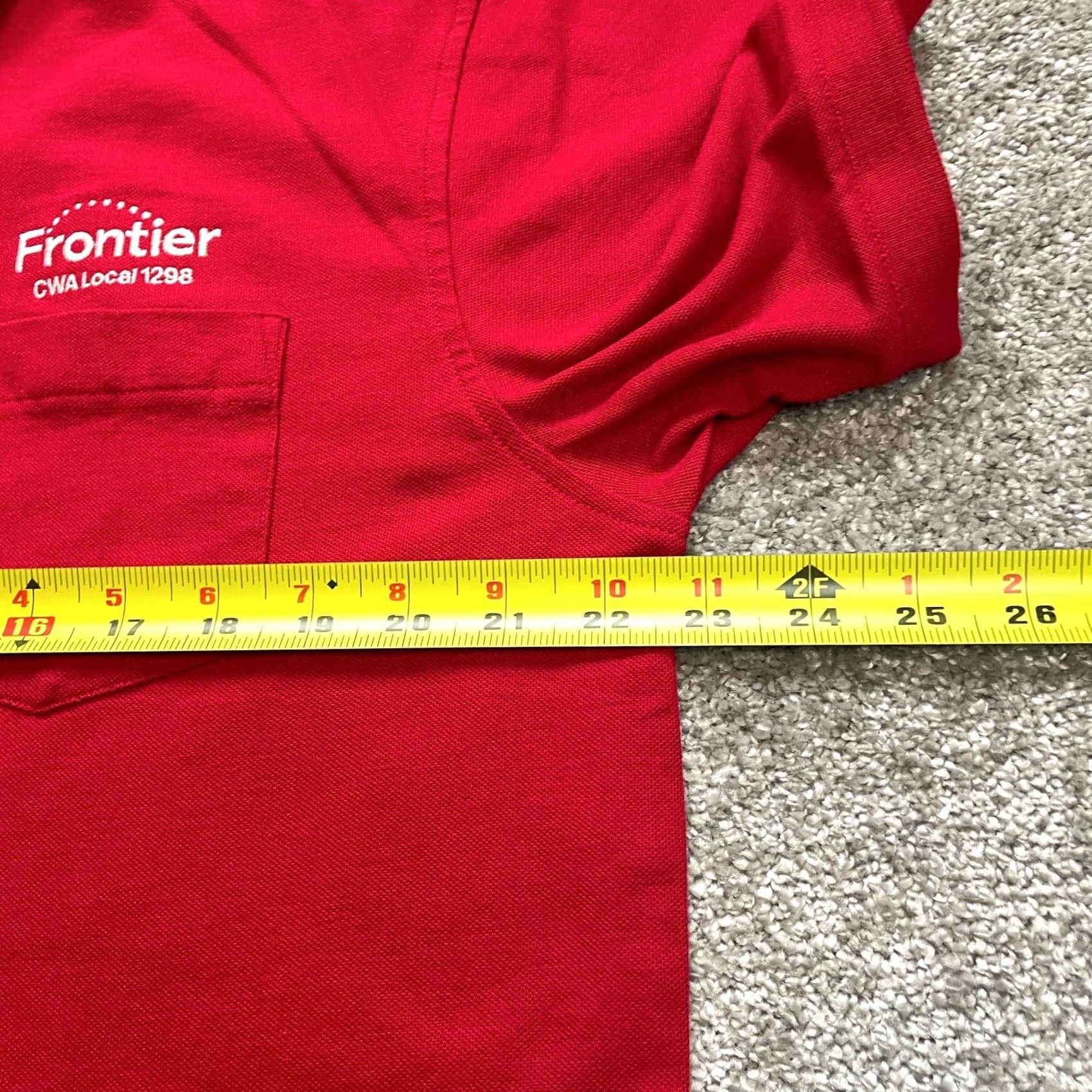 Port Authority Port Authority Polo shirt Mens Large Red Frontier CWA Local 1298 Logo Pocket Top Size US L / EU 52-54 / 3 - 7 Thumbnail