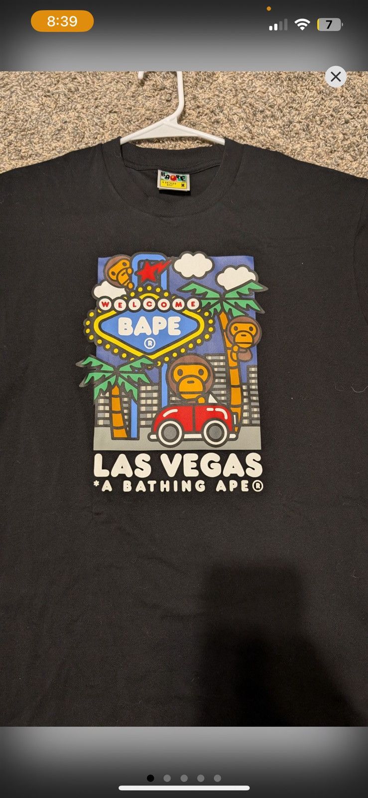 Bape Bape Las Vegas Baby Milo Tee Size US XXL / EU 58 / 5 - 4 Thumbnail