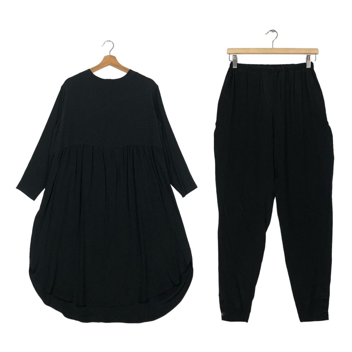 Yohji Yamamoto 🔥Rich Black - Y’s Yohji Yamamoto Blouse Oversized Size M / US 6-8 / IT 42-44 - 1 Thumbnail