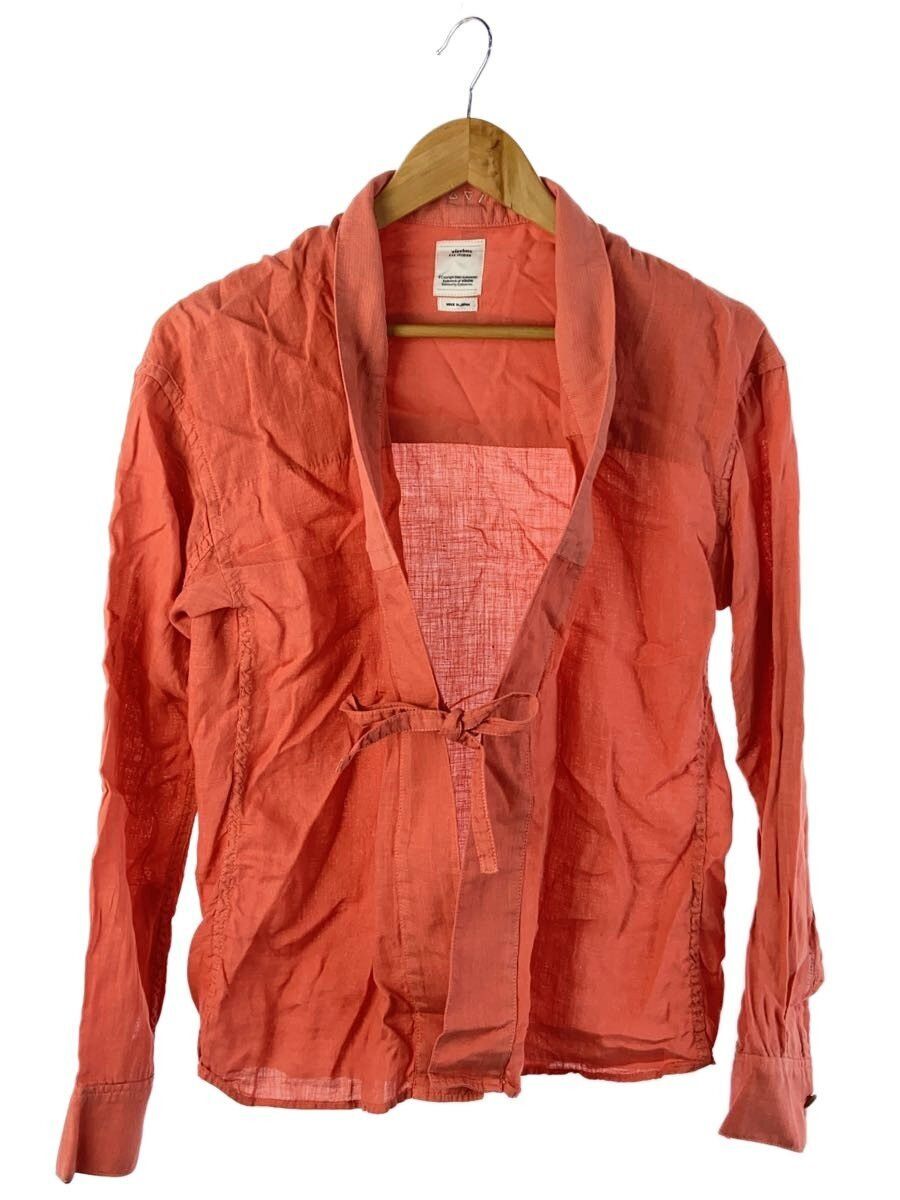 Visvim Orange Linen Long Sleeve Shirt Size US S / EU 44-46 / 1 - 1 Thumbnail