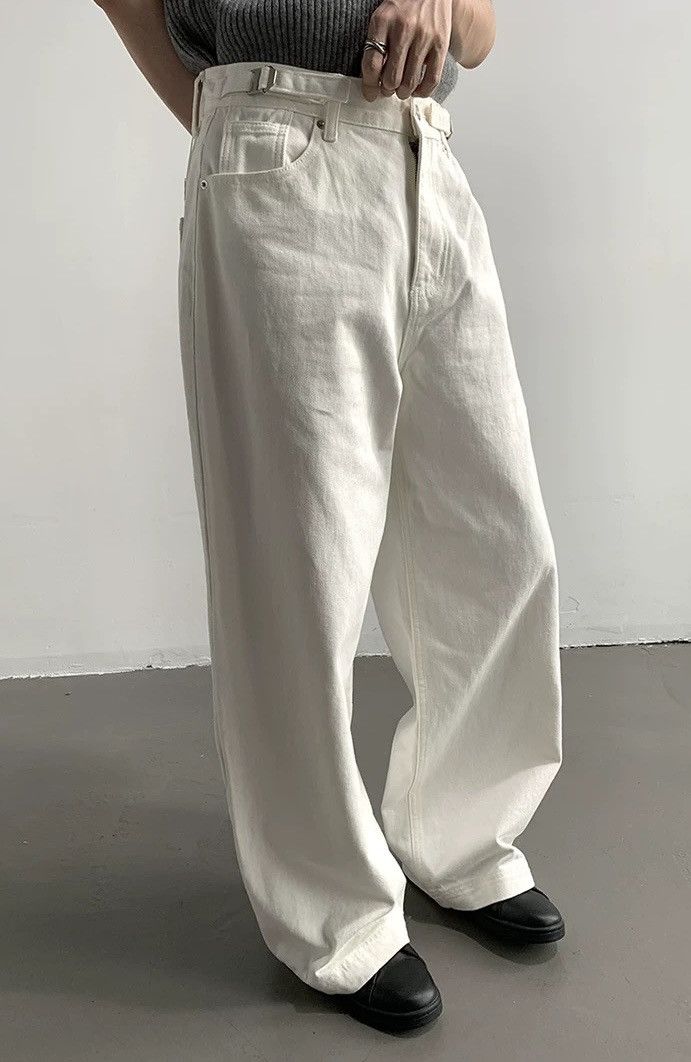 Japanese Brand × Vintage Cleanfit retro buckle loose fit jeans pants Size US 32 / EU 48 - 1 Thumbnail