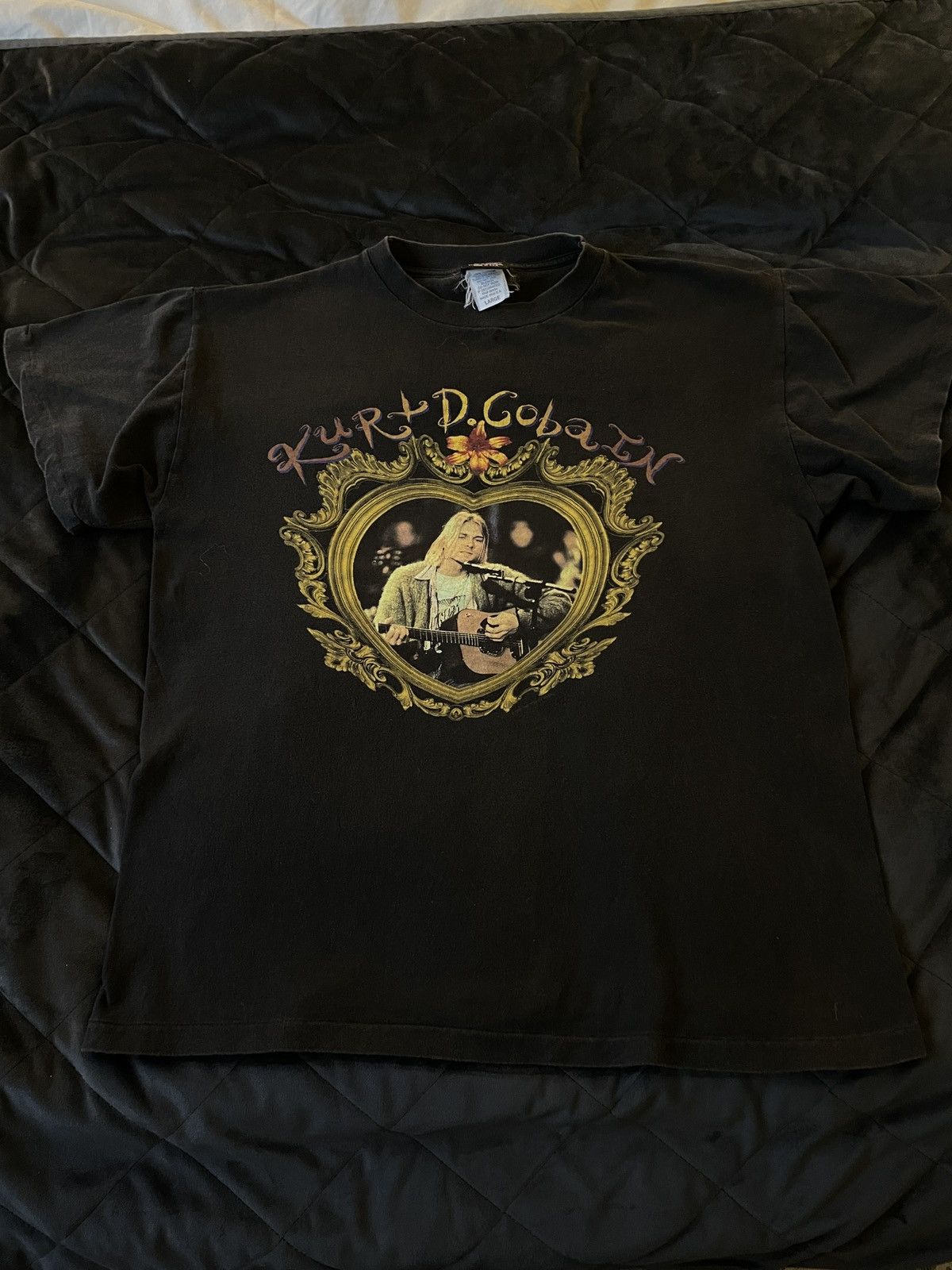 Vintage 1995 Kurt Cobain ‘End of Music’ Tee Size US L / EU 52-54 / 3 - 1 Thumbnail