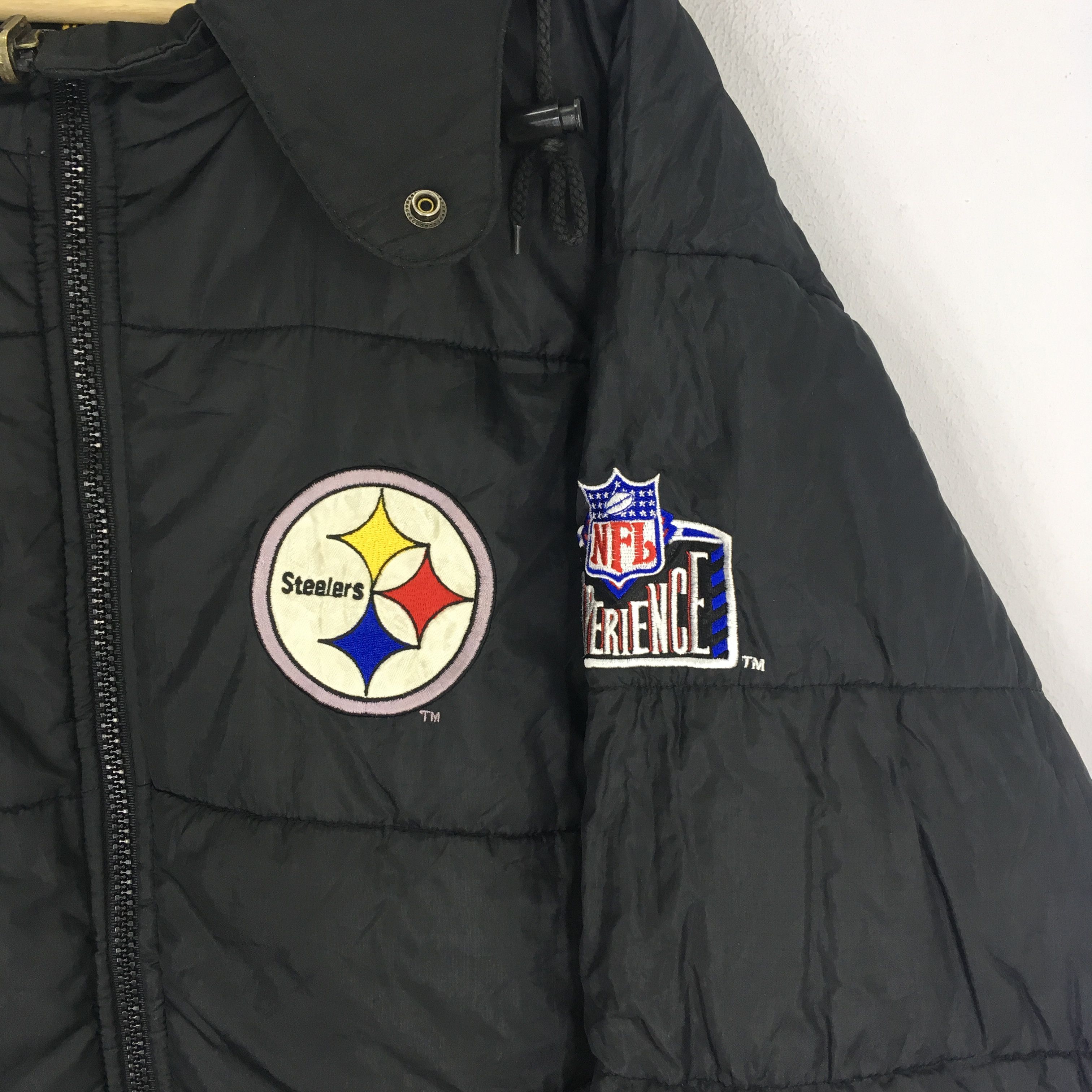 NFL Vintage 90's Pittsburgh Steelers Reversible Bomber Jacket Size US L / EU 52-54 / 3 - 10 Thumbnail