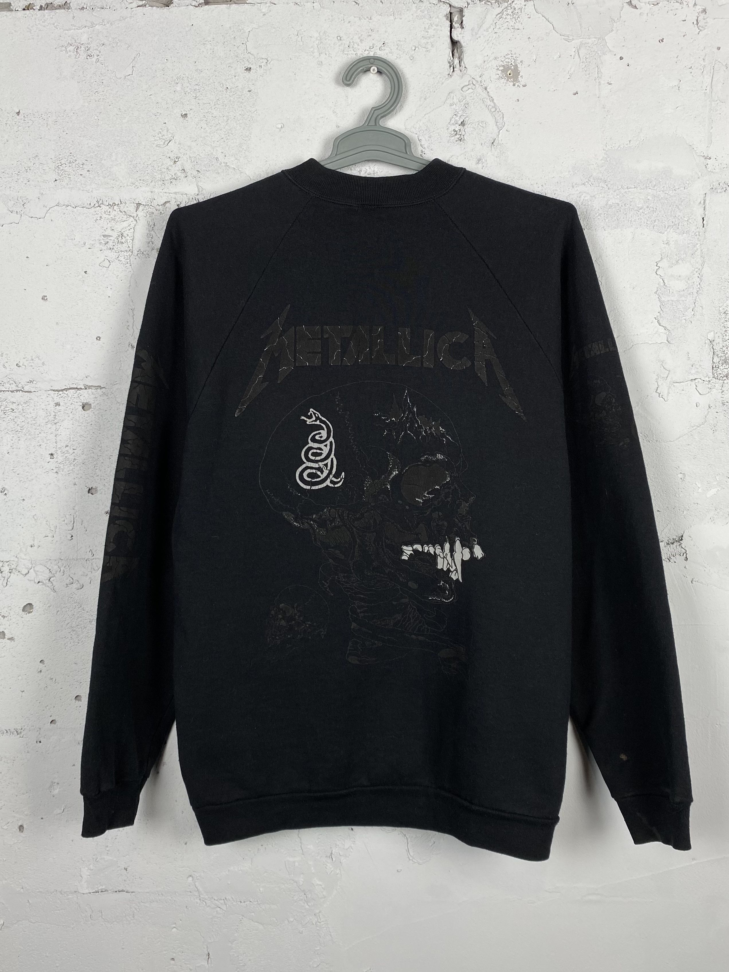 image of Vintage 1991 Metallica Black Album Sweatshirt, Men's (Size XL)