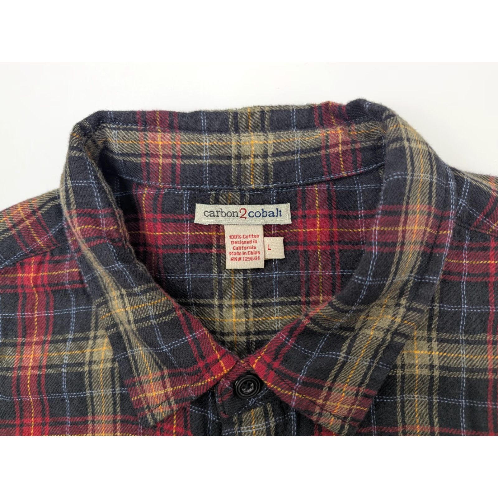 Carbon2Cobalt Carbon 2 Cobalt Shirt Men's Large Red Plaid Flannel Double Layer Outdoor 133093 Size US L / EU 52-54 / 3 - 7 Thumbnail