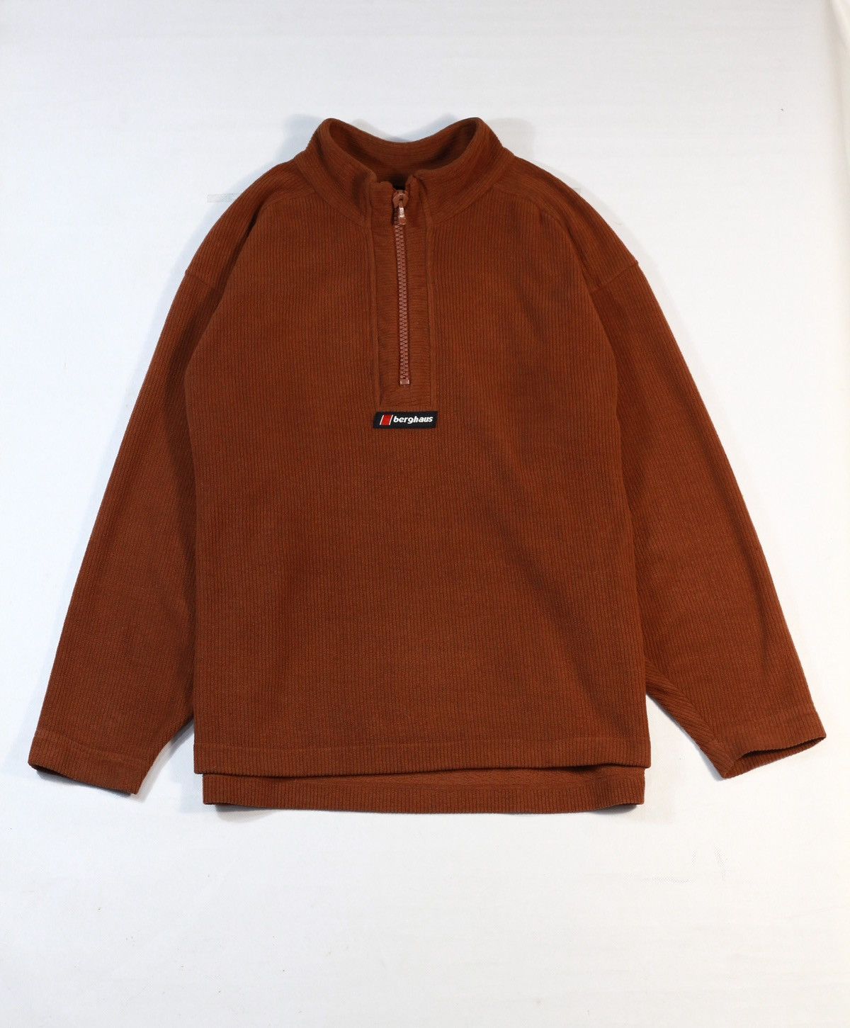 Berghaus Vintage 1990s Berghaus Corded Sweater 1/4 Zip Fleece Jacket Size US L / EU 52-54 / 3 - 1 Thumbnail