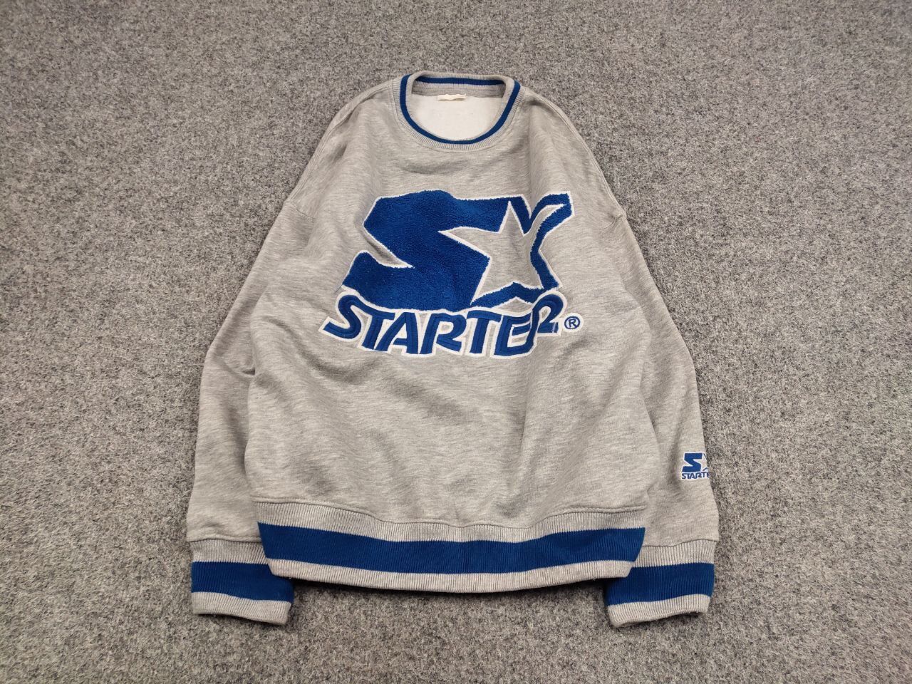 Starter Vintage Starter Blue embroidered Logo Crew Chek Sweatshirt Size US S / EU 44-46 / 1 - 2 Thumbnail