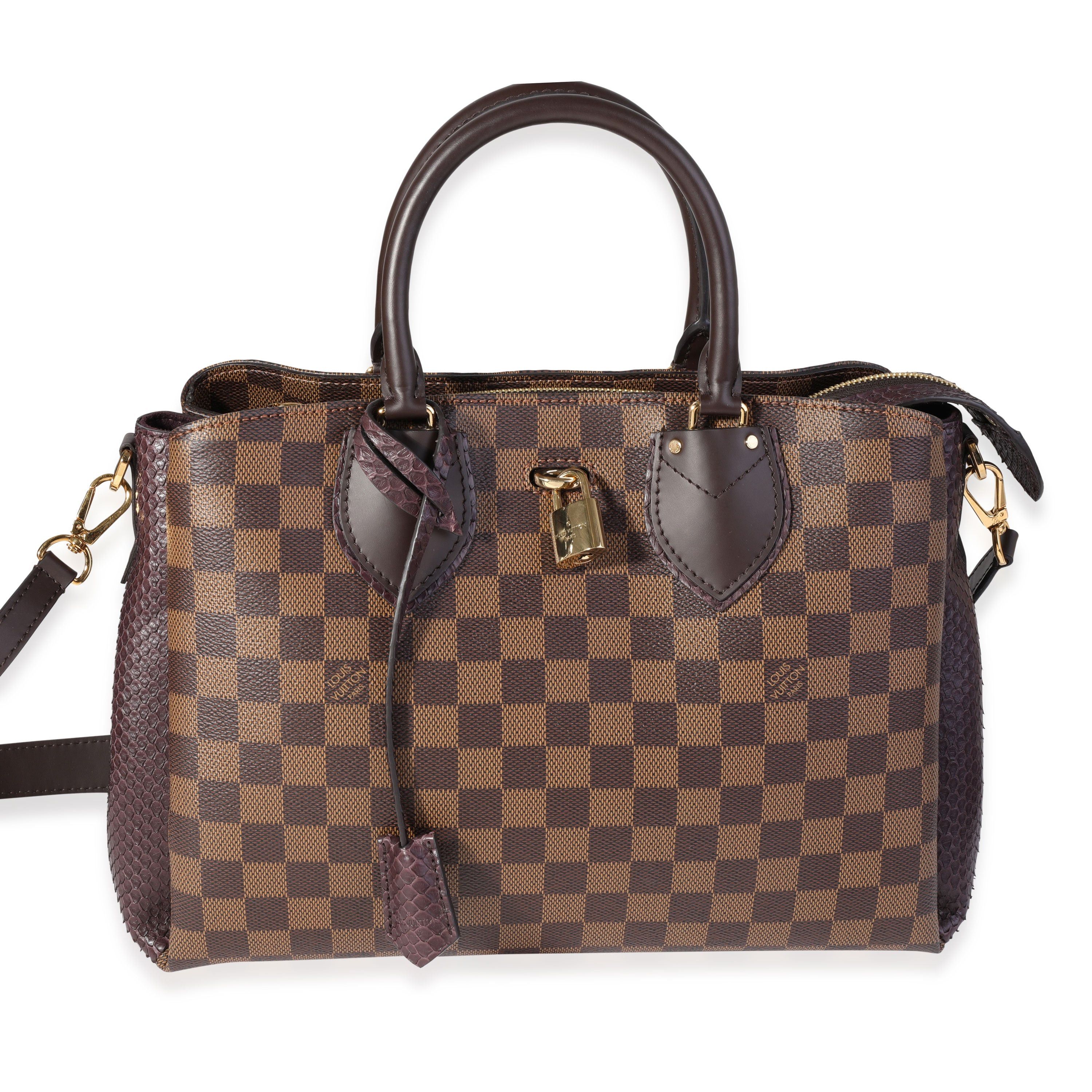 Louis Vuitton LOUIS VUITTON Damier Ebene & Purple Python Normandy Bag ...
