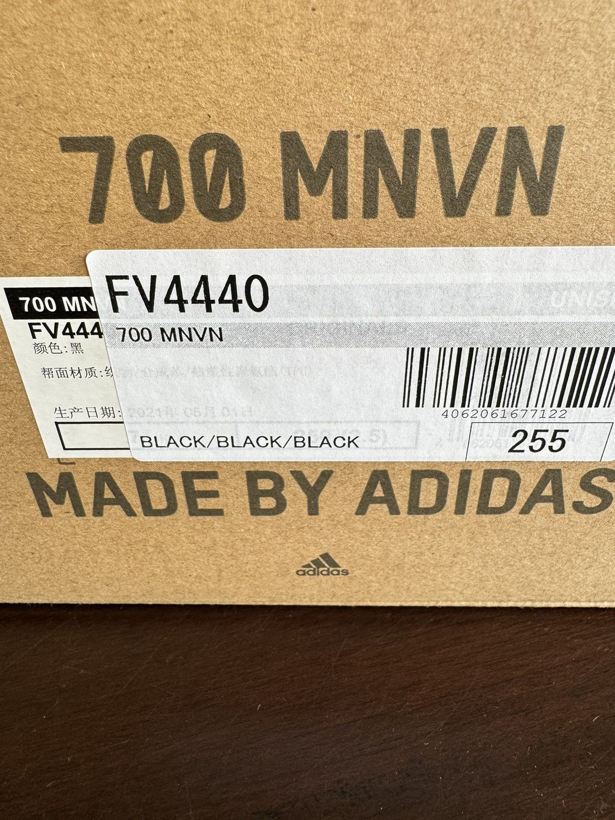 Adidas × Kanye West Adidas Yeezy Boost 700 MNVN Triple Black Size US 7.5 / EU 40-41 - 11 Thumbnail