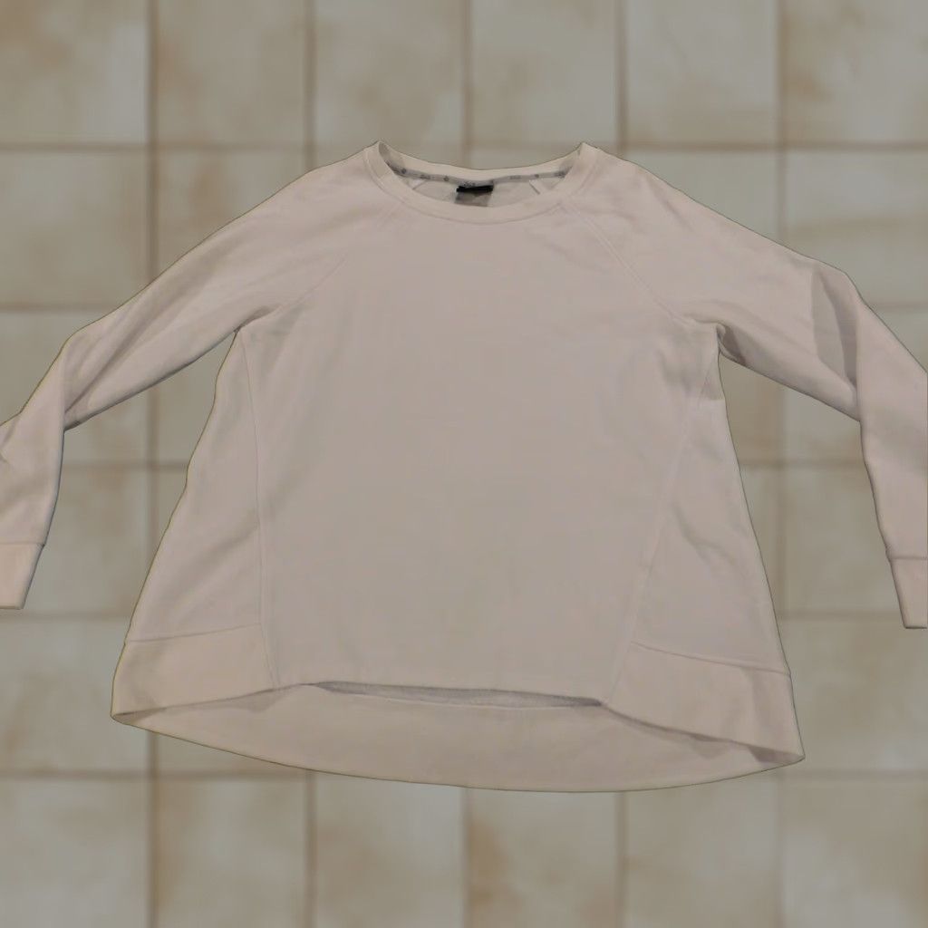 Vintage Zelos Womens Sweatshirt L White Crew Neck Pullover Zip Logo Stretch Regular Knit Activewear - Mens/ Womens Size L / US 10 / IT 46 - 1 Thumbnail