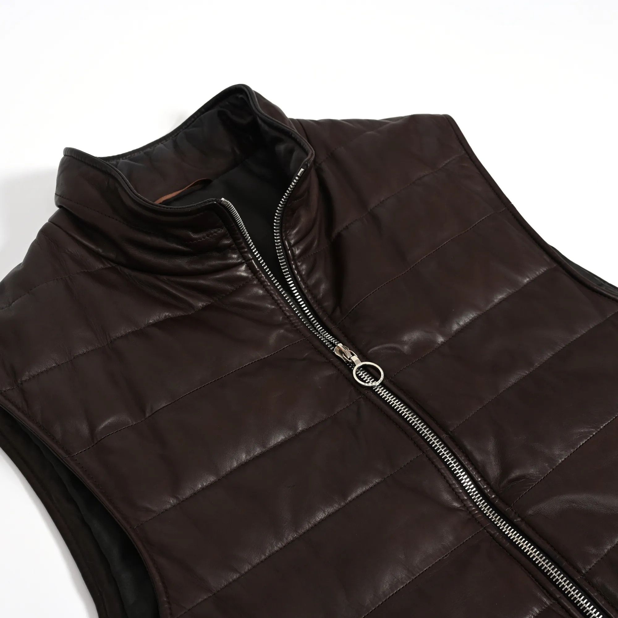 SERAPHIN SERAPHIN brown lamb leather puffer vest (48 EU) Size US M / EU 48-50 / 2 - 3 Thumbnail
