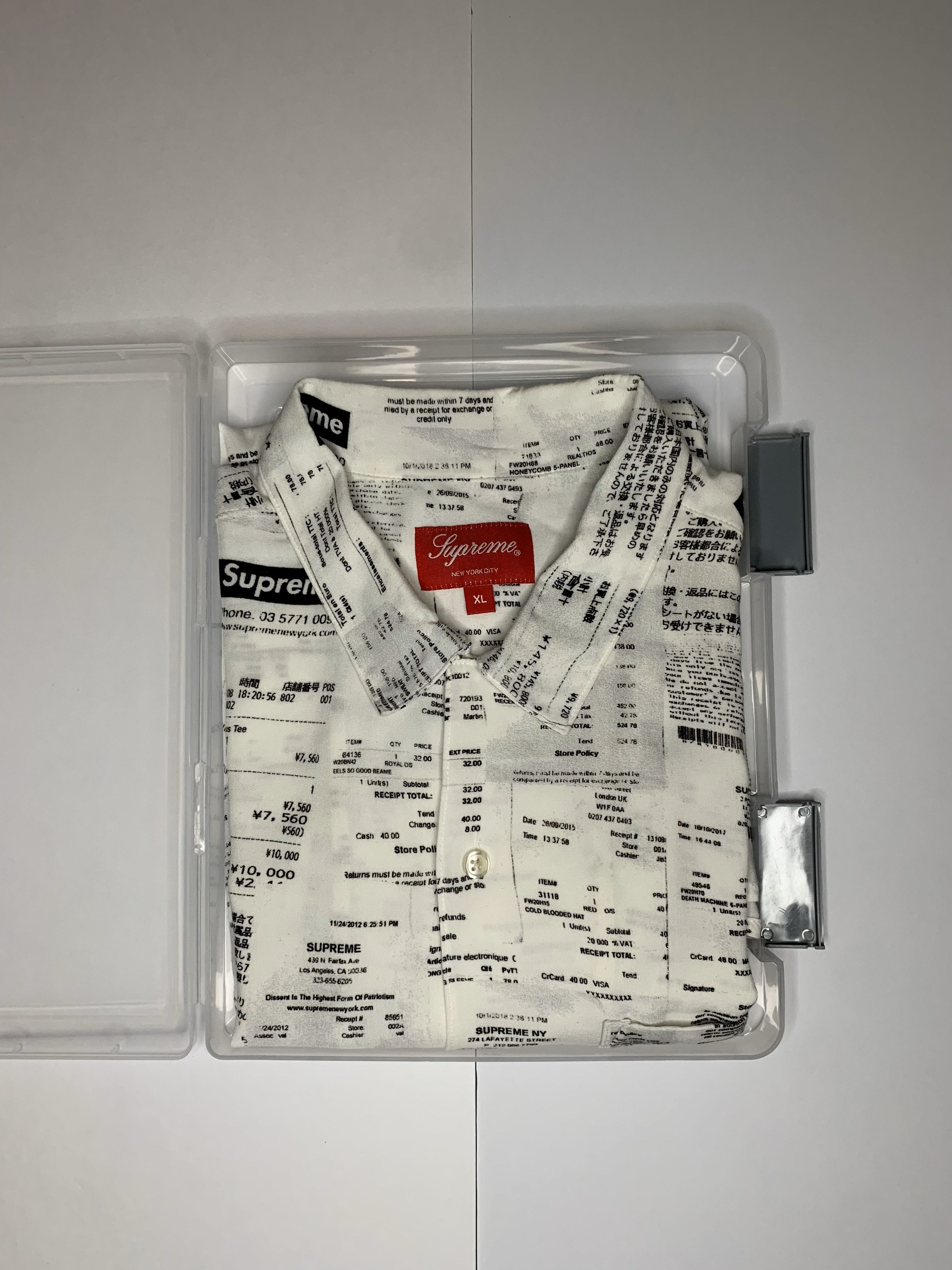 Supreme Receipts Rayon S/S Shirt XL - シャツ