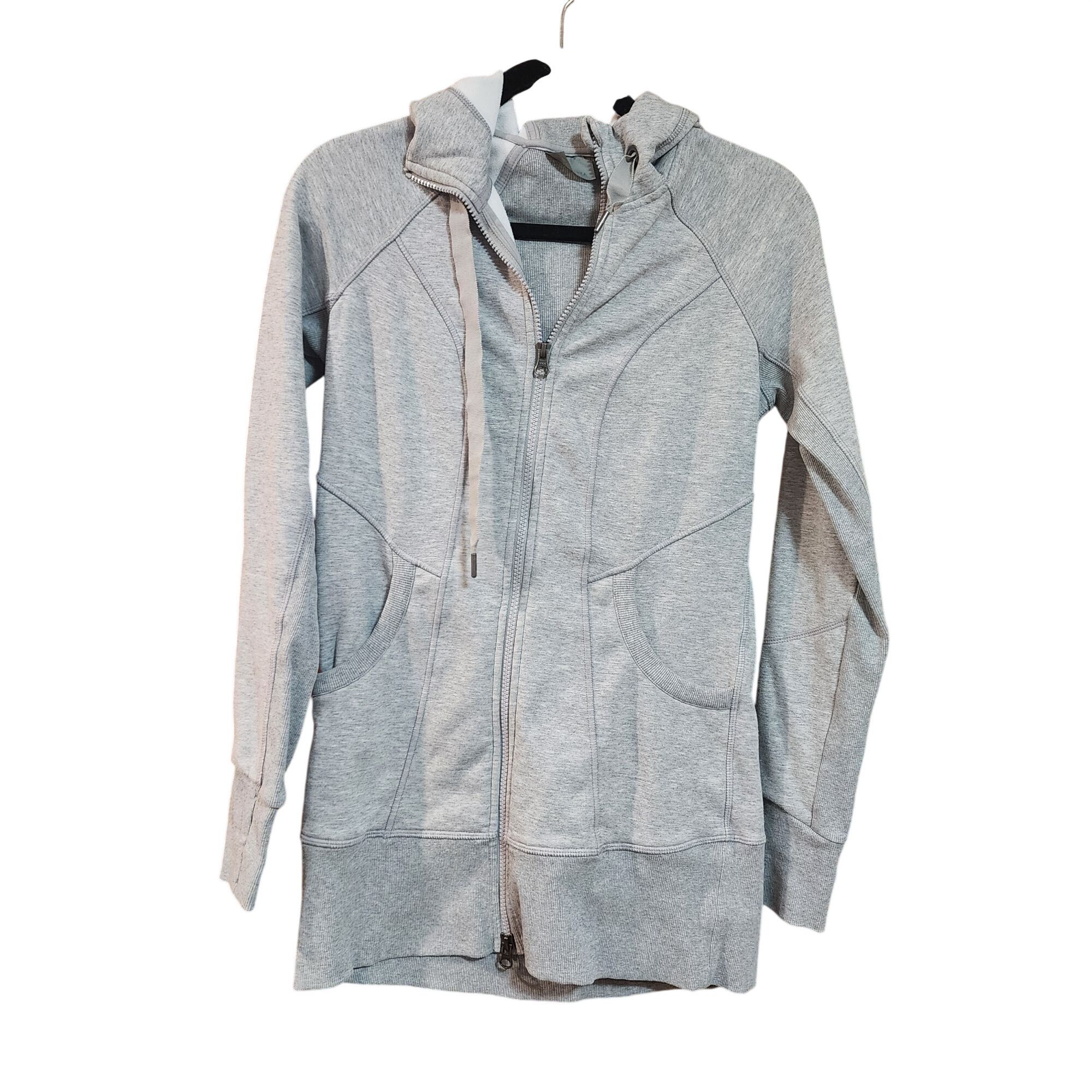 Athleta Athleta Gray Cat Zip Up Hoodie Womens Size XS Size XS / US 0-2 / IT 36-38 - 1 Thumbnail