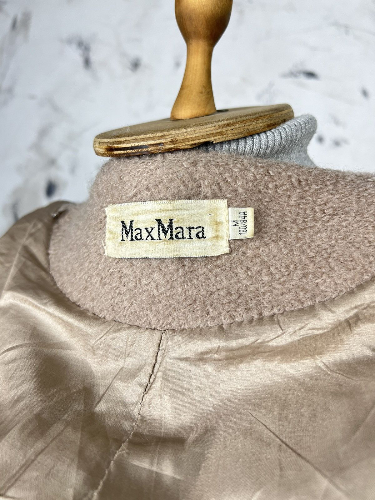 Max Mara Vintage Max Mara Beige Wool Blazer Coat Jacket Size S - M Size M / US 6-8 / IT 42-44 - 7 Thumbnail