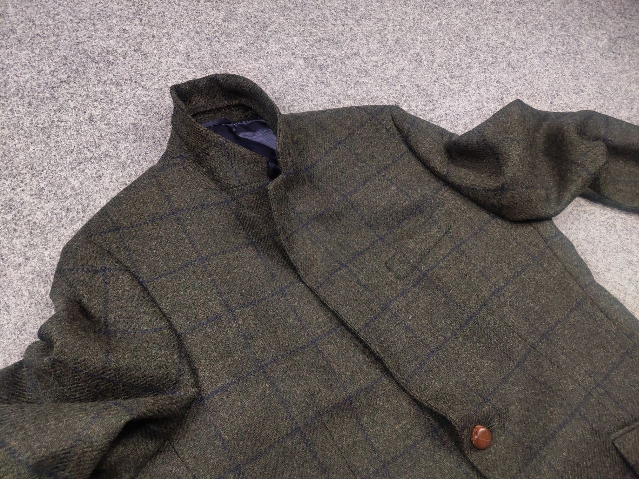 Harris Tweed Charles Robertson British Green Wool Tweed Blazer Jacket Size US M / EU 48-50 / 2 - 10 Thumbnail