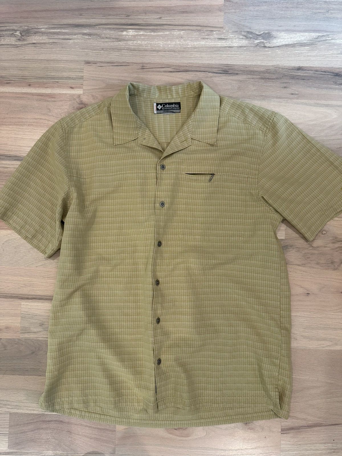 Columbia Vintage Y2K Columbia XCO Short Sleeve Button Up Green Large Size US L / EU 52-54 / 3 - 1 Thumbnail
