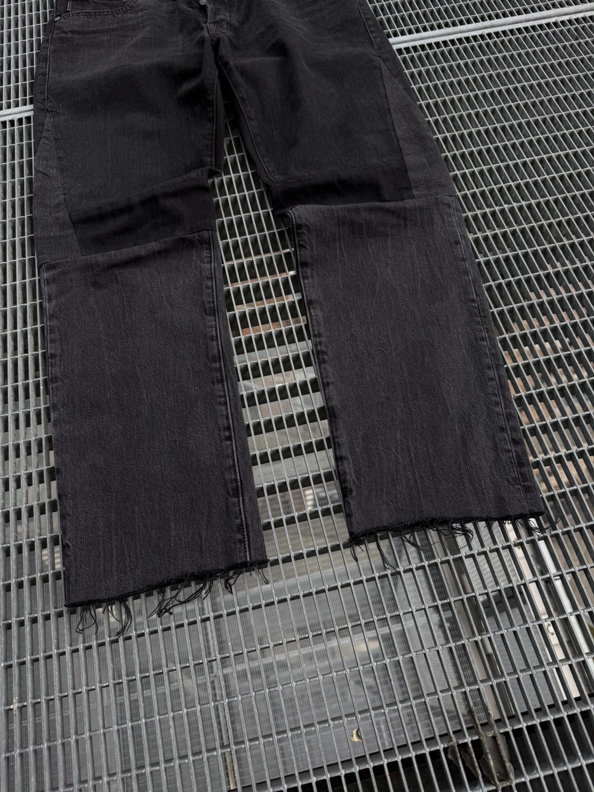 Helmut Lang Helmut Lang High Rise Crop Slim Vintage Patchwork Jeans Size US 30 / EU 46 - 3 Thumbnail