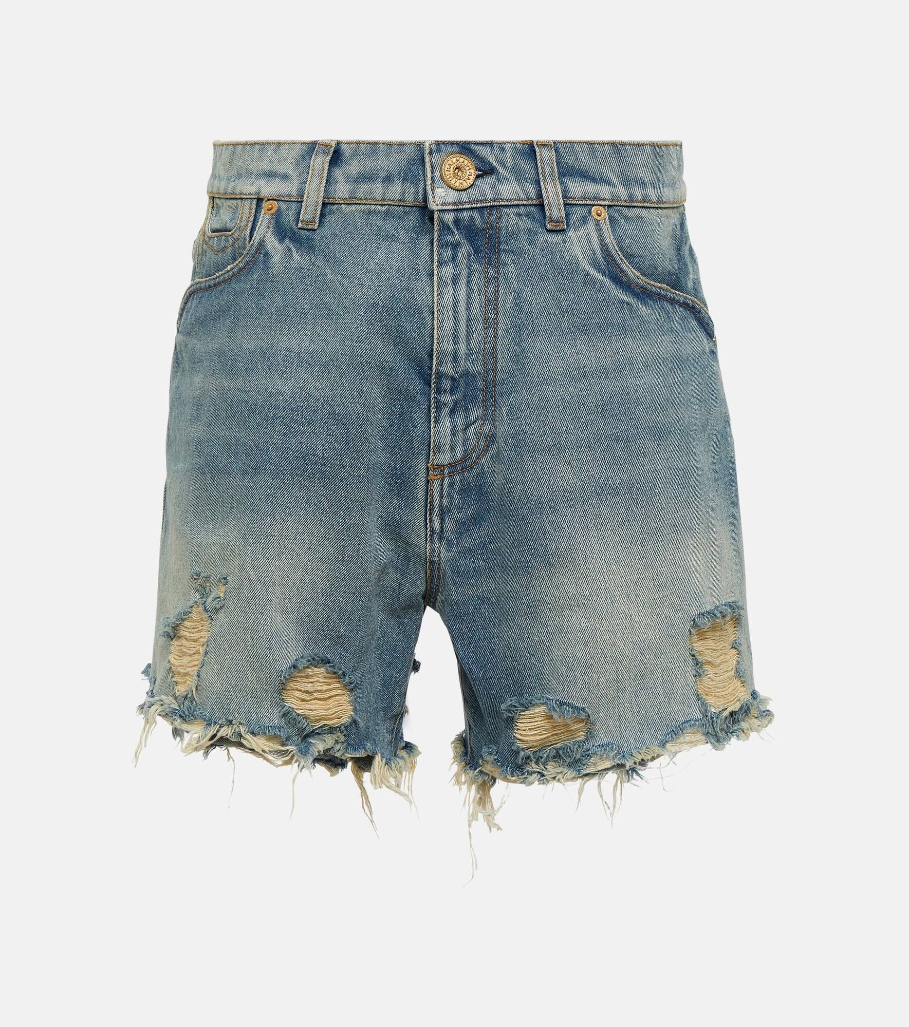 Balmain o1y0625 Denim Short in Blue Size 28" / US 6 / IT 42 - 1 Thumbnail