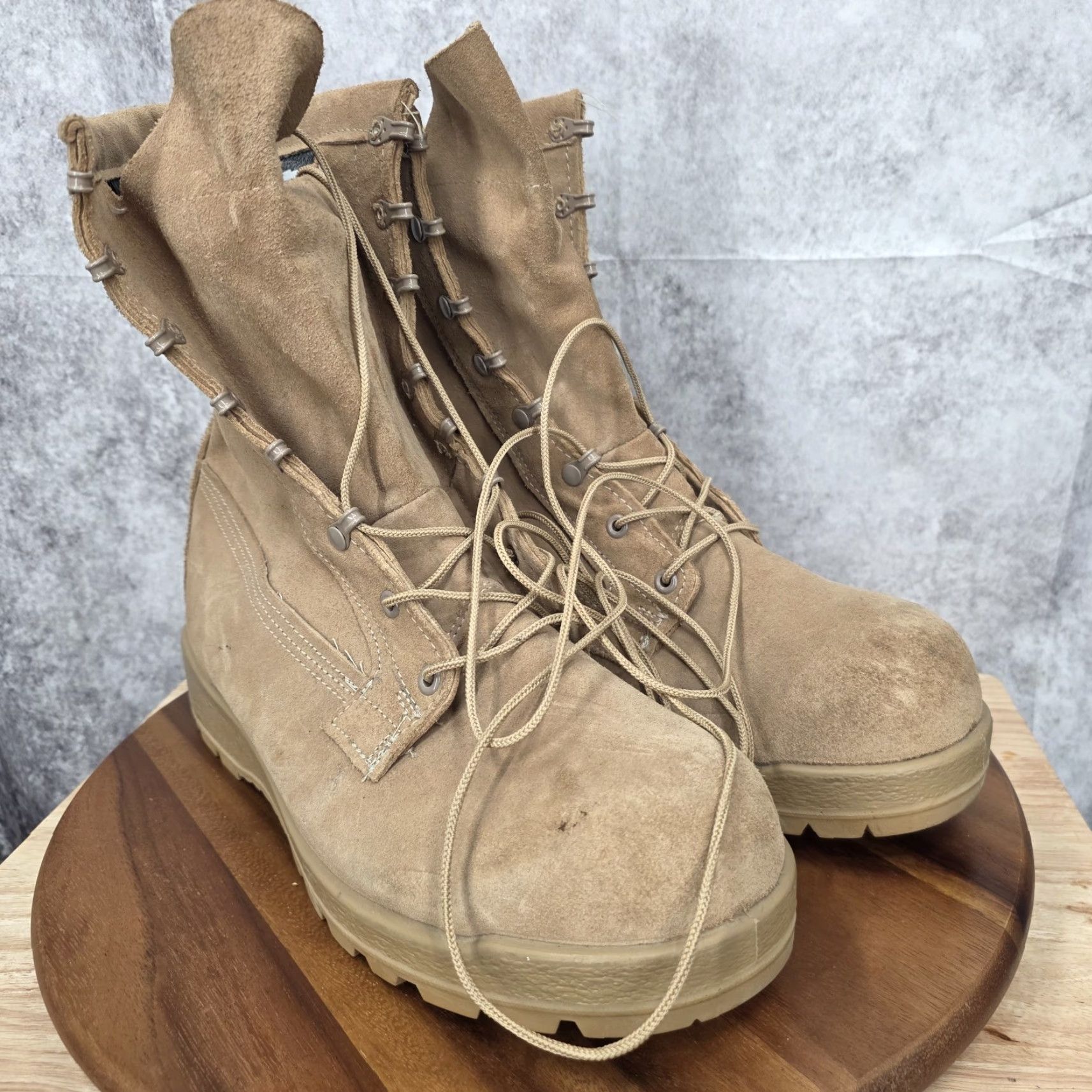 Vintage Bates Military Boots Men 12 Wide Brown Suede Cold Weather Tactical Combat 11461B Size US 12 / EU 45 - 2 Thumbnail