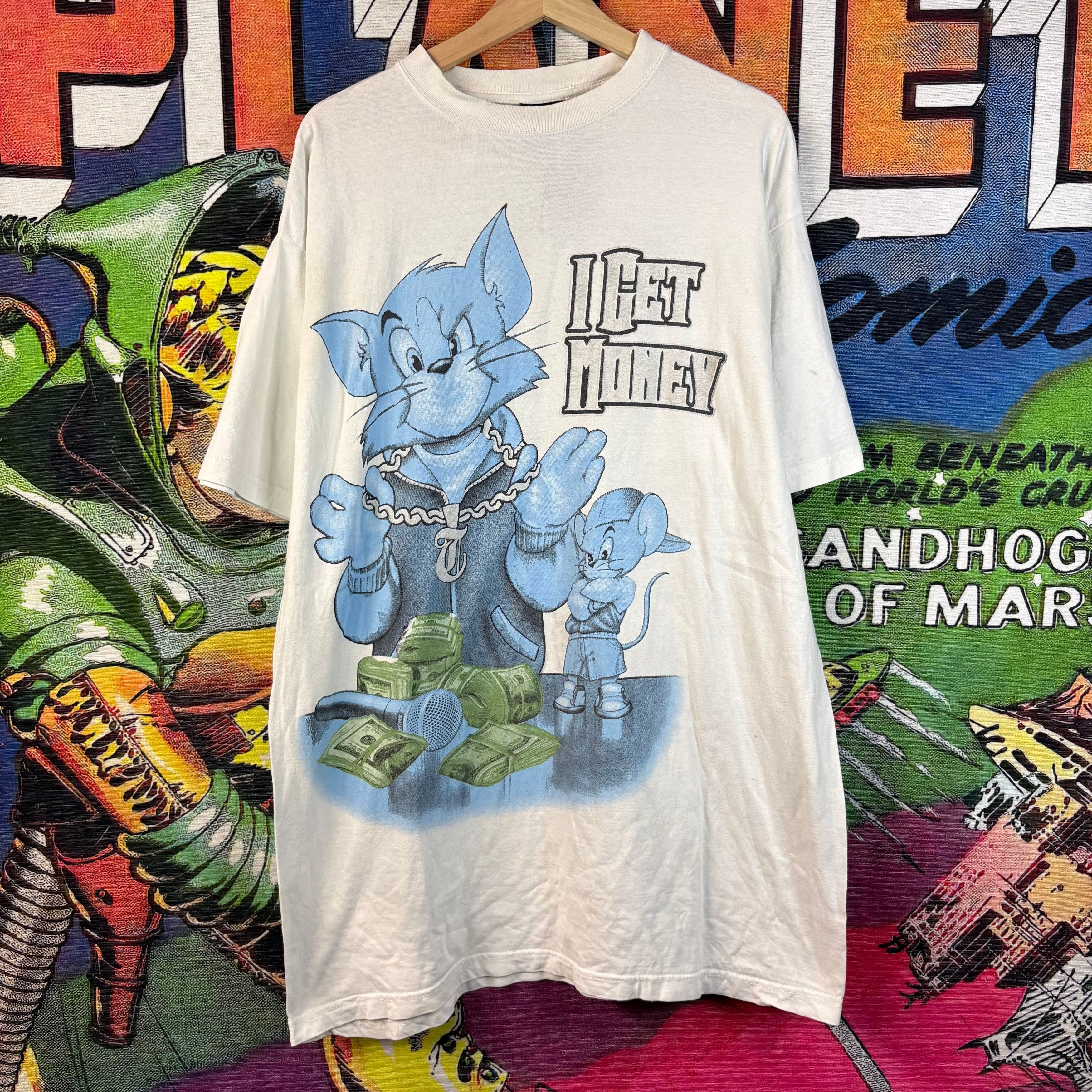Vintage Y2K Tom and Jerry I Get Money Ghetto Tee Size 2XL Size US XXL / EU 58 / 5 - 1 Thumbnail