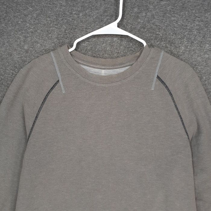 LuluLemon Dark Grey Sweatshirt Pullover Spellout Logo Men's Size XL