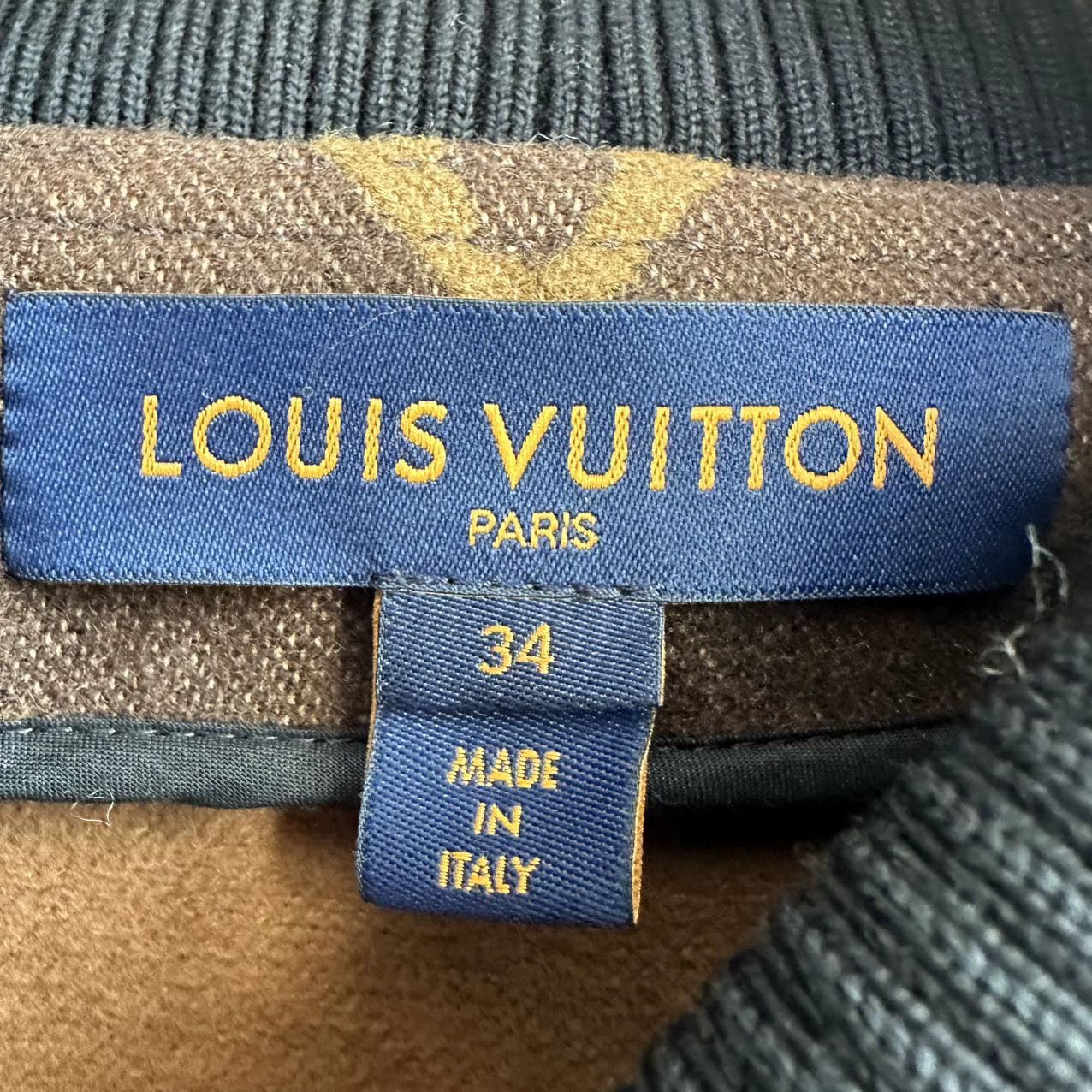 Louis Vuitton LV big logo colorblock wool leather bomber 34 Size XS / US 0-2 / IT 36-38 - 4 Thumbnail