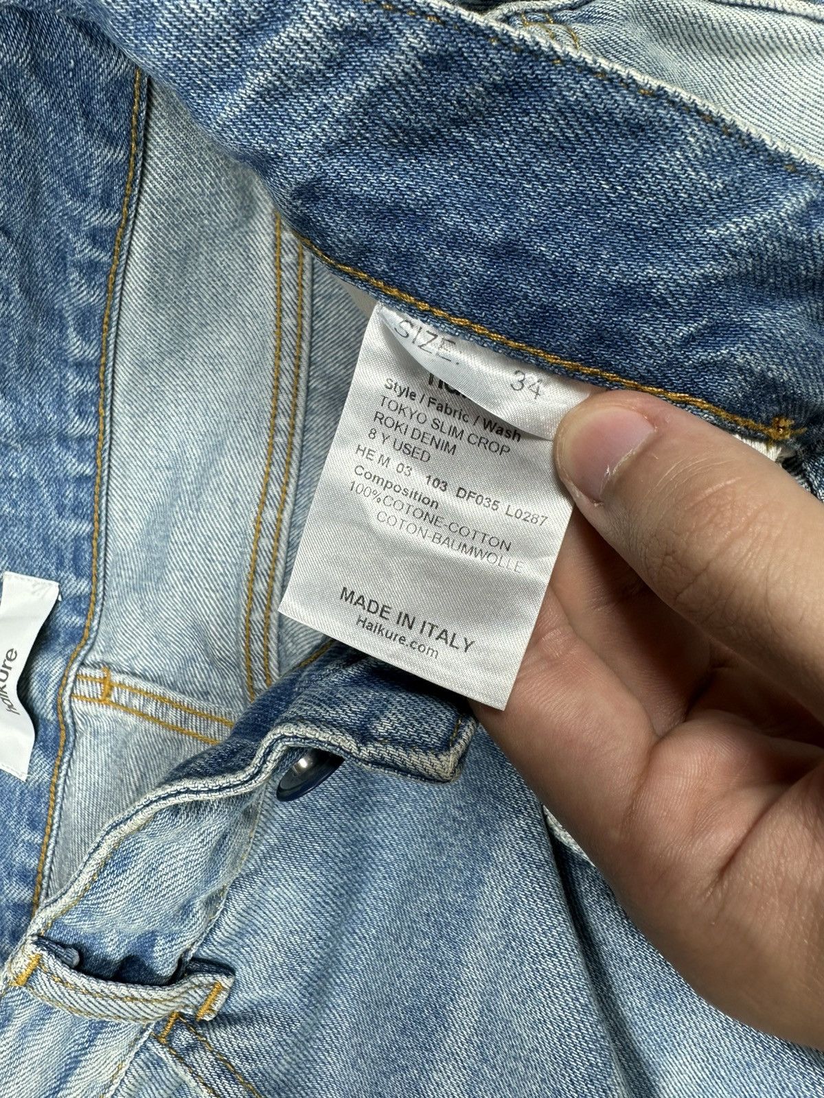 Haikure Haikure Tokyo Slim Crop Roki Denim Used Pocket Pants Jeans Size 32" / US 10 / IT 46 - 14 Thumbnail