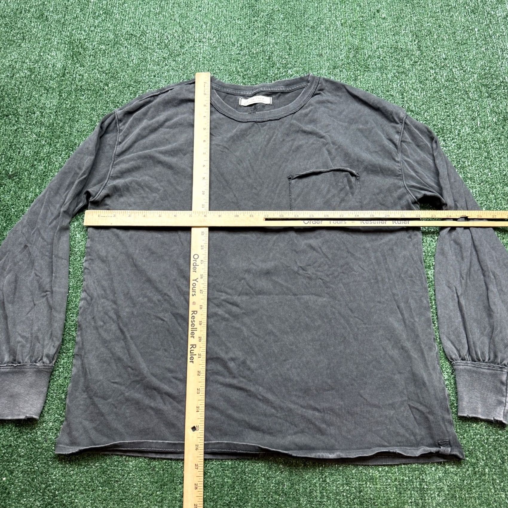 Vintage We The Free Shirt Womens S Black Gray Long Sleeve Oversized Tee Casual T Size S / US 4 / IT 40 - 3 Thumbnail