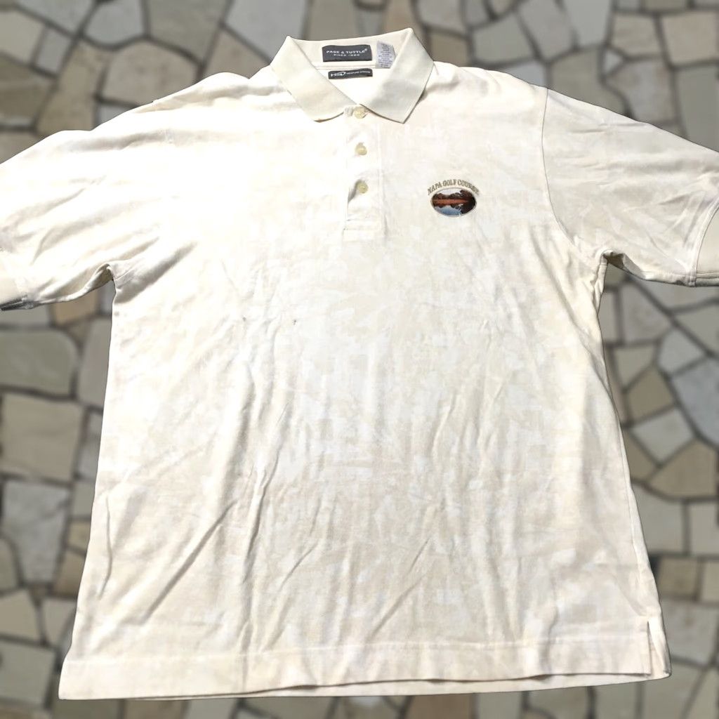 Vintage Page & Tuttle Men Polo Shirt L Beige Golf USA Military Patriotic Classic Mens Size US L / EU 52-54 / 3 - 1 Thumbnail