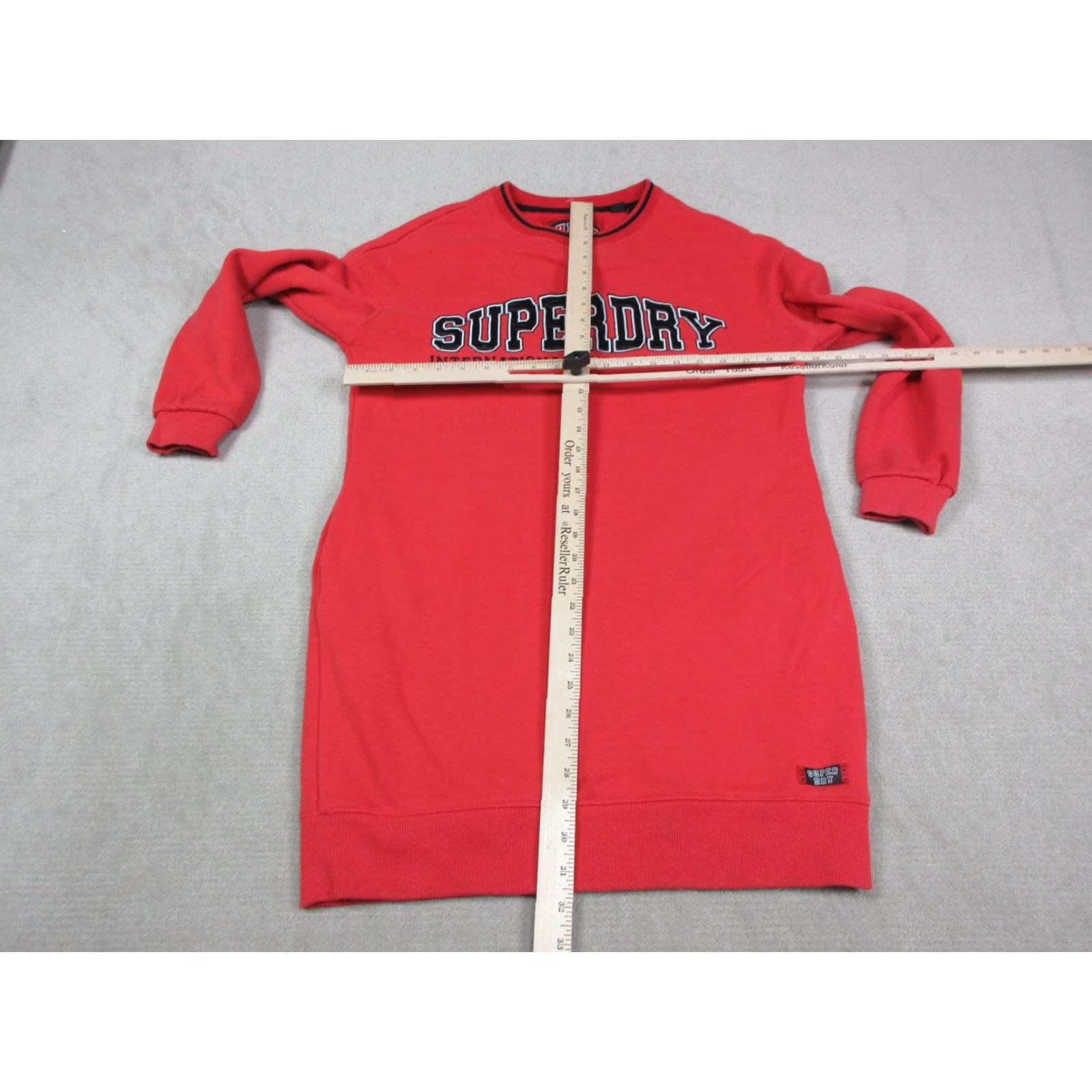 Superdry Superdry Sweatshirt Womens 6 Red Black Long Solid Spellout Casual Pullover Top Size M / US 6-8 / IT 42-44 - 7 Thumbnail