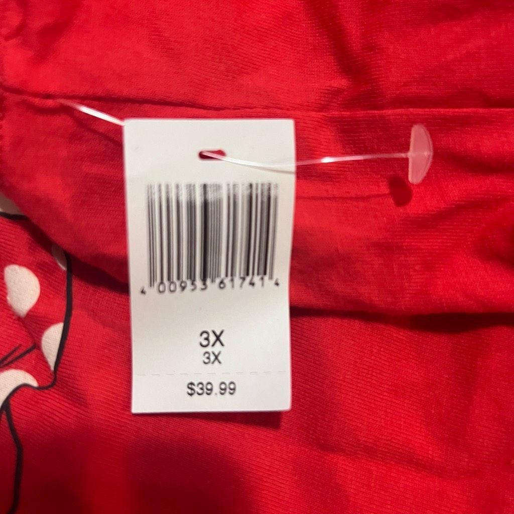 Disney Disney Parks Minnie Mouse Collard Sleeveless Shirt in Red (3X) Size 3XL / US 20-22 - 7 Thumbnail