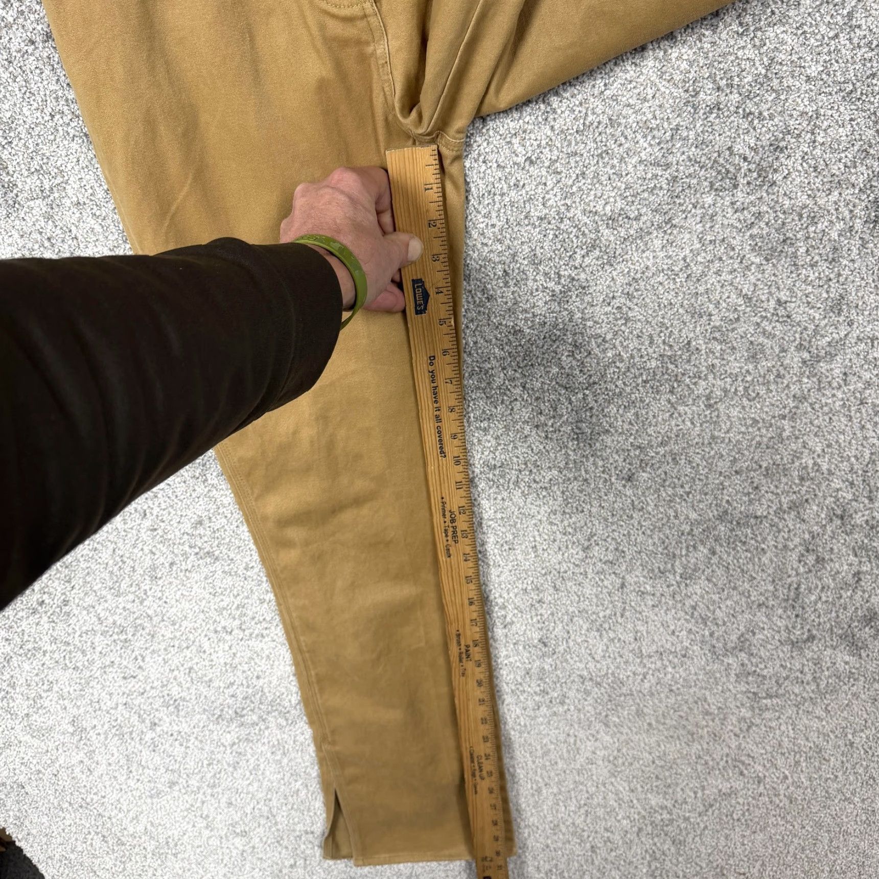 Vintage VINTAGE Calvin Klein Jeans Pants 4 31x30.5 Tan Khaki Slim Bootcut Zip Pockets Office Size 27" / US 4 / IT 40 - 4 Thumbnail