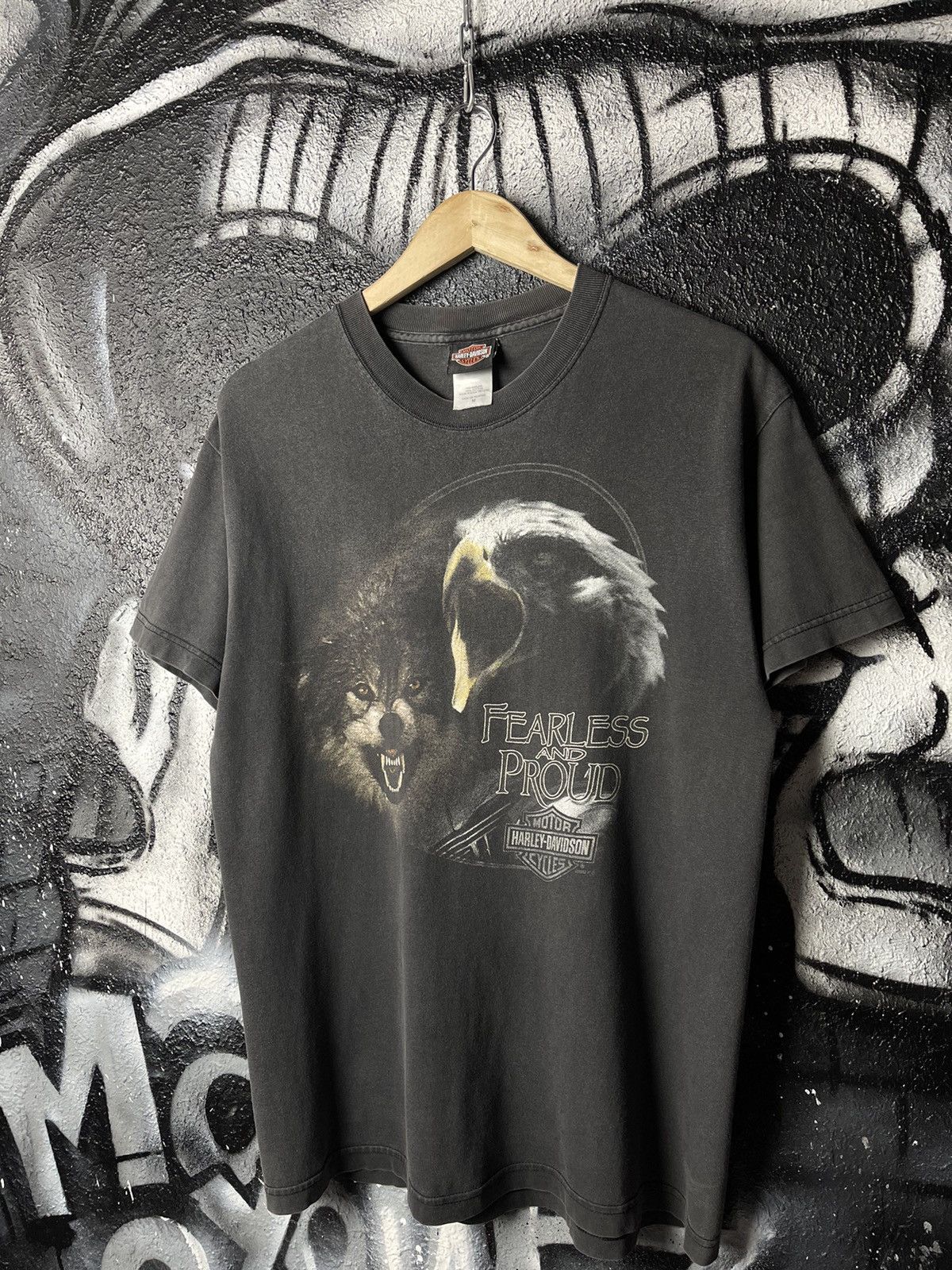 Harley Davidson Harley Davidson Hanes Fearless And Proud Vintage T-Shirt Size M Made In USA Size US M / EU 48-50 / 2 - 1 Thumbnail