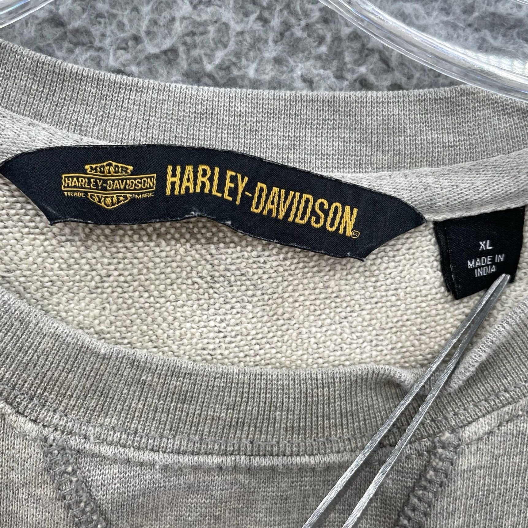 Harley Davidson Harley-Davidson Sweater Men XL Crew Moto Biker Rocker Streetwear Travel Workwear Men XL Beige 90s Moto Harley-Davidson Size US XL / EU 56 / 4 - 3 Thumbnail
