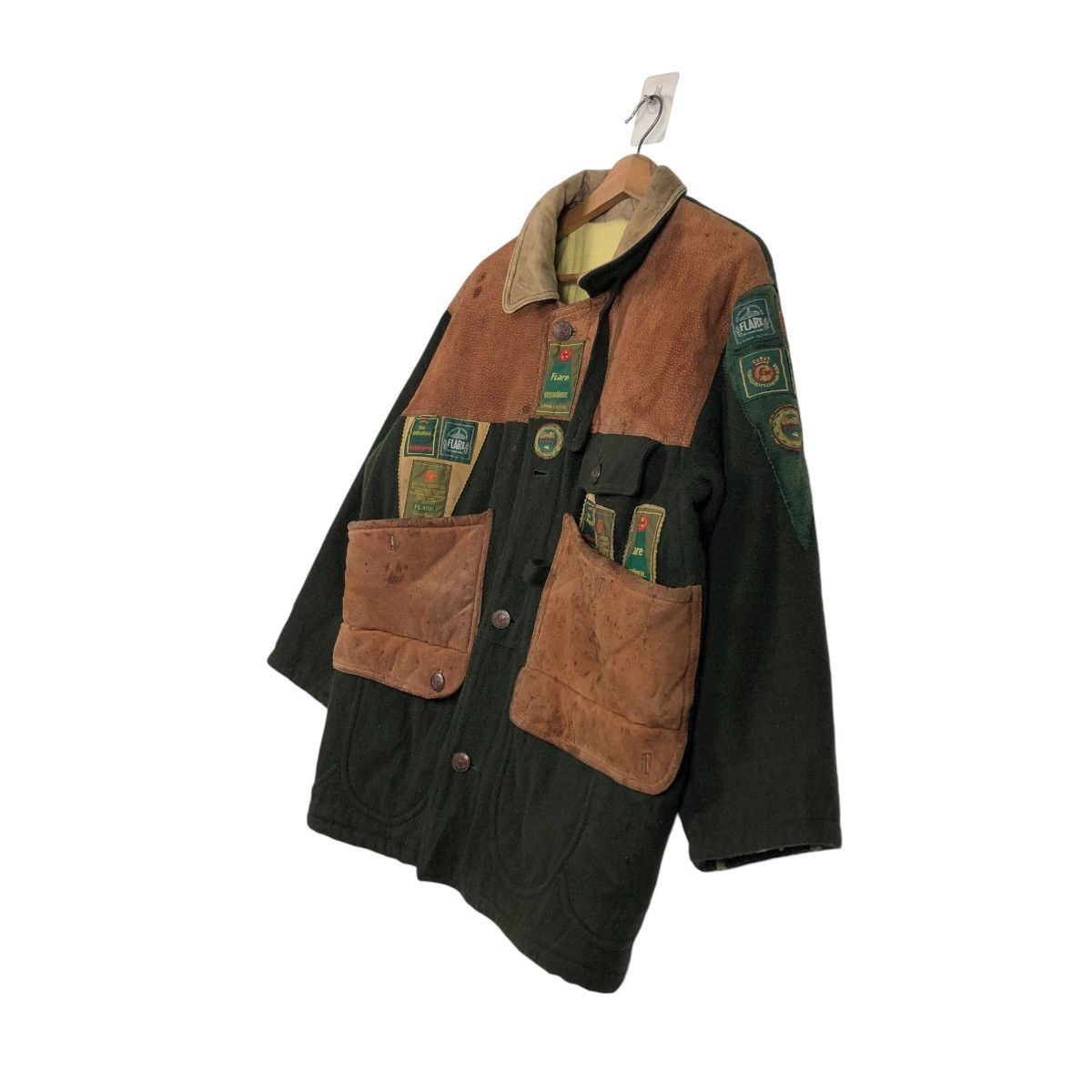 Japanese Brand 🔥VINTAGE BIKER GENUINE LEATHER JACKET FLARE FULL PATCH Size US M / EU 48-50 / 2 - 4 Thumbnail