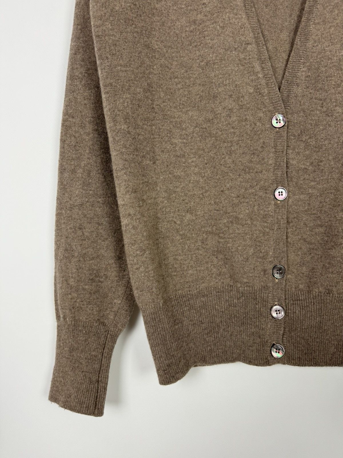 Roberto Collina Roberto Collina Brown Wool Cardigan Sweater Size M / US 6-8 / IT 42-44 - 7 Thumbnail