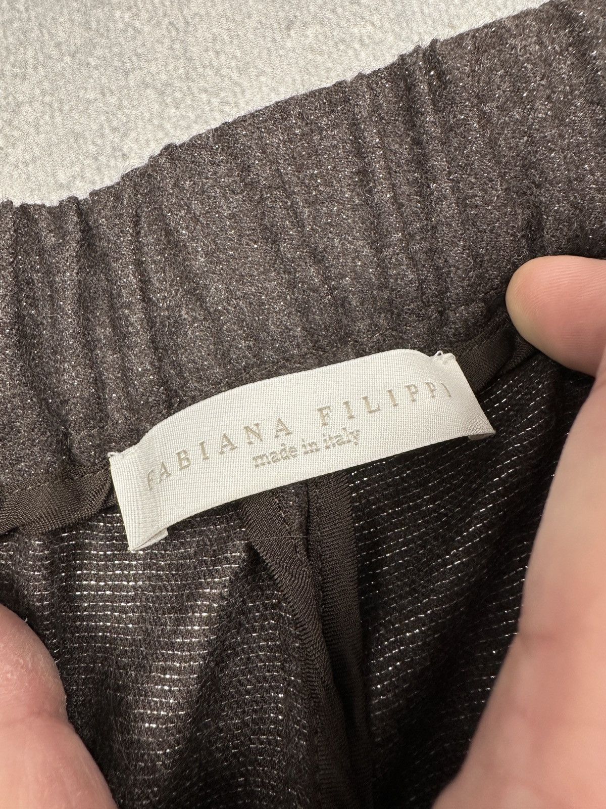 Fabiana Filippi Fabiana Filippi Italy Brown Wool Blend Drawstring Trousers Size 32" / US 10 / IT 46 - 7 Thumbnail
