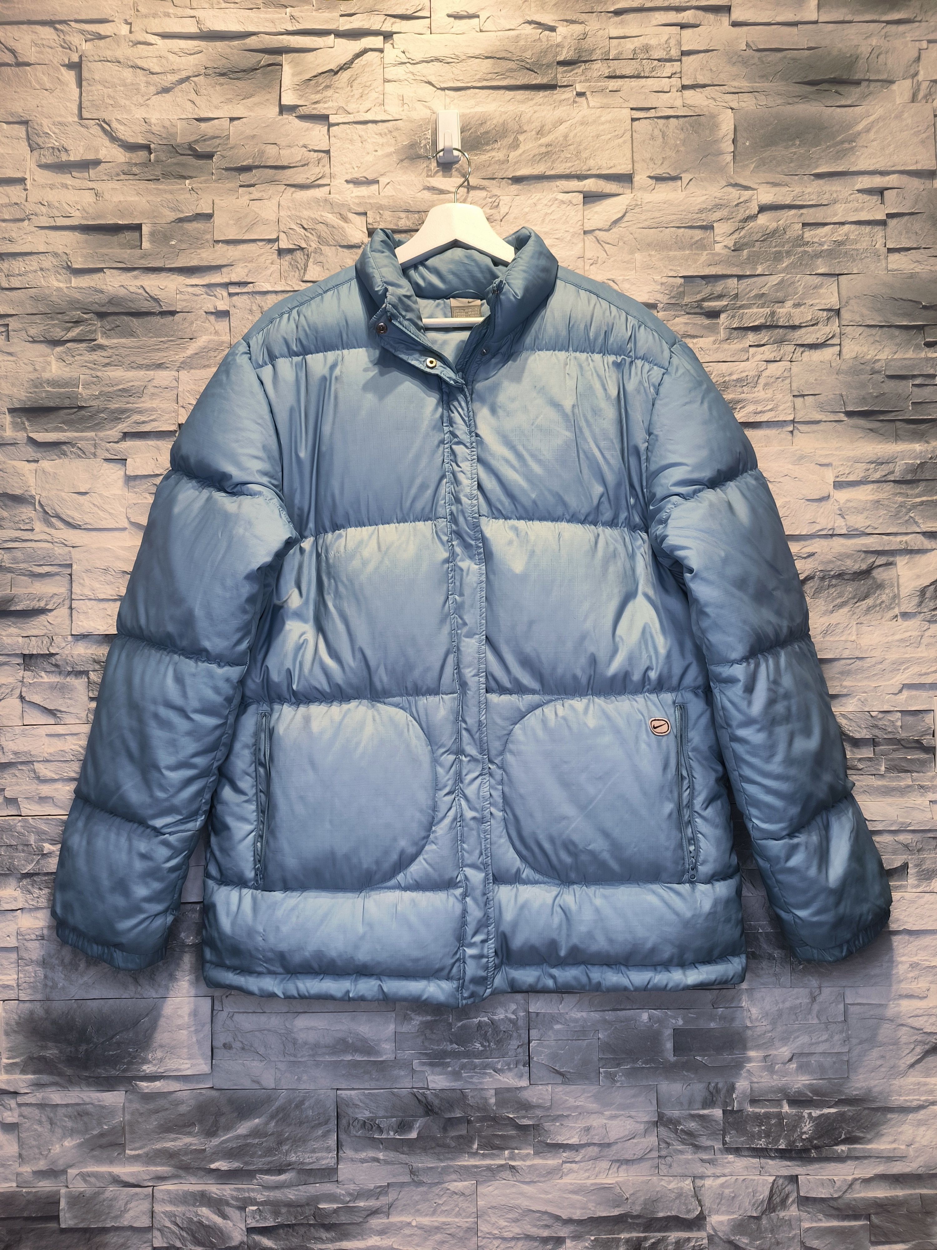 Nike × Vintage Vintage Nike Puffer Baby Blue Jacket Winter Logo 00s Size US XL / EU 56 / 4 - 1 Thumbnail