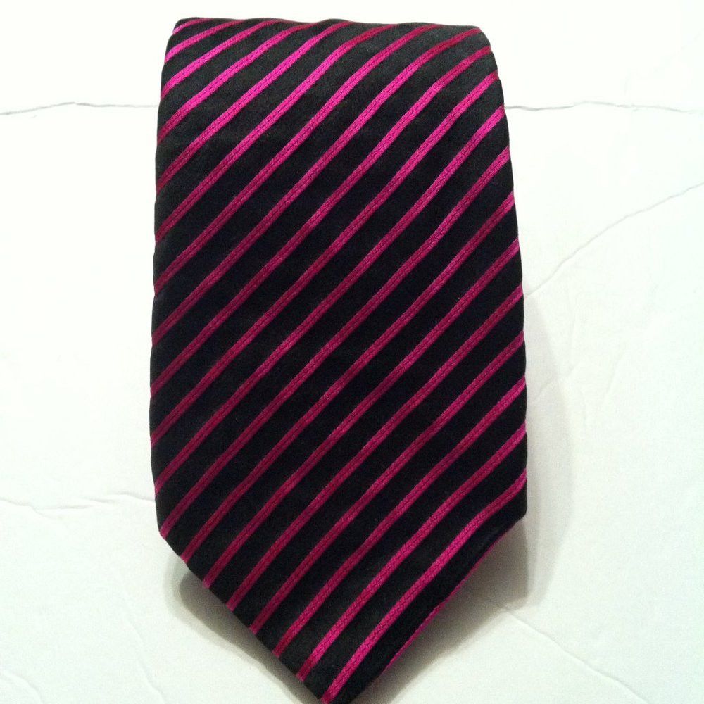 Thomas Pink THOMAS PINK MEN'S NEW BLACK TIE 3 3/4" X 57 3/4" Size ONE SIZE - 2 Thumbnail