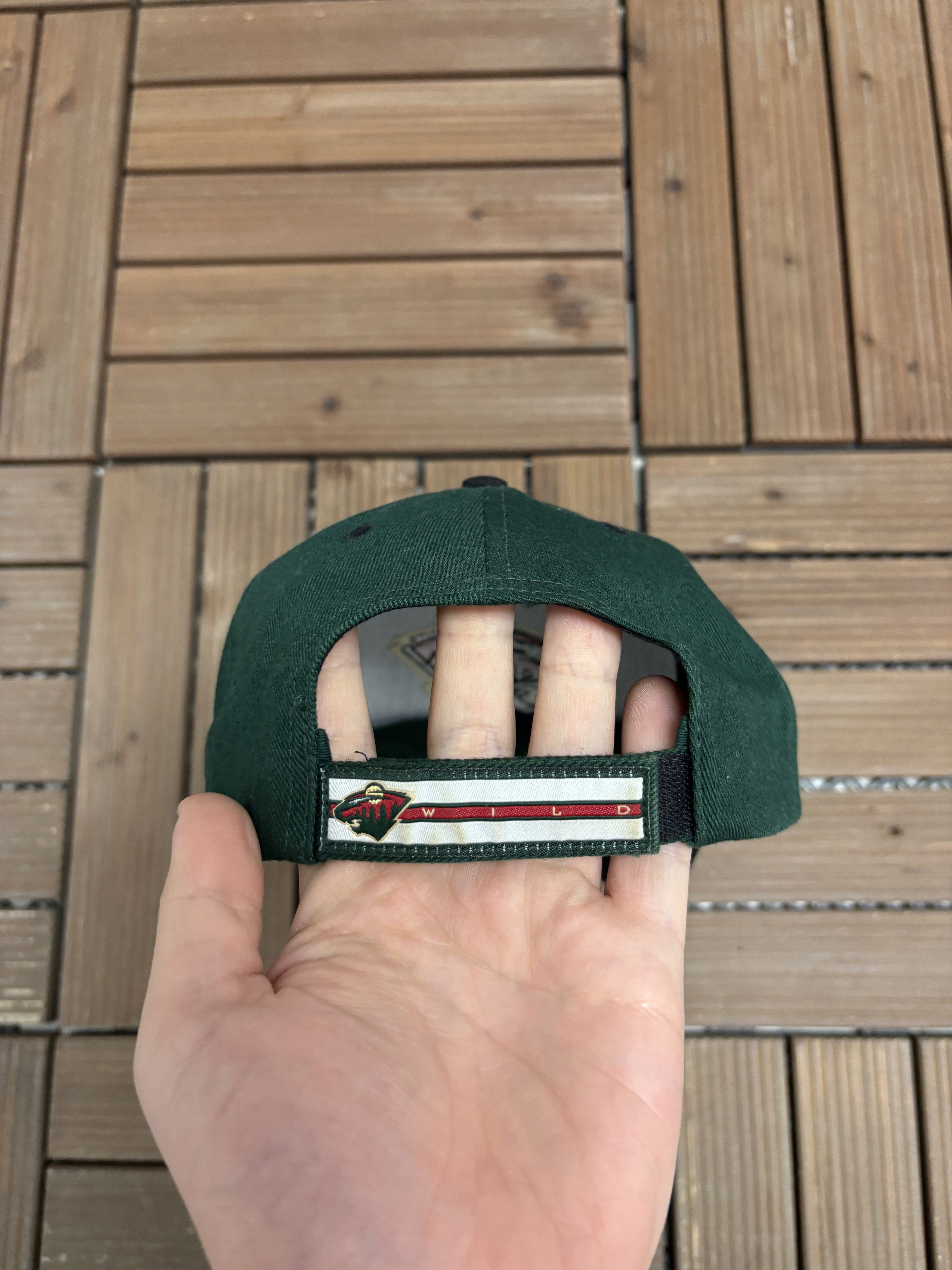 Vintage Minnesota Wild Vintage Green Strap Back Hat Cap Size ONE SIZE - 5 Thumbnail